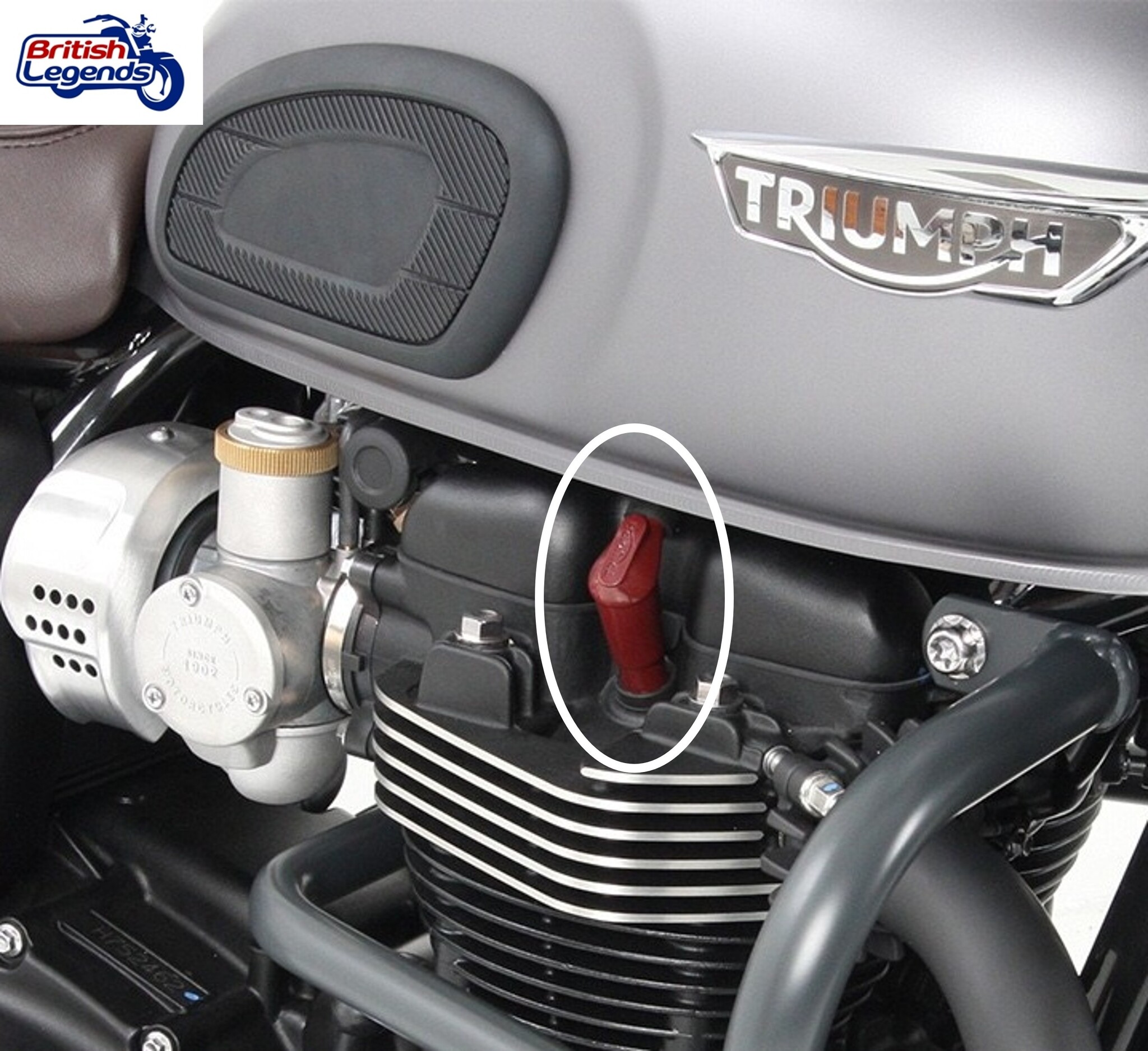 Black NGK Spark Plug Cover for Triumph Twins