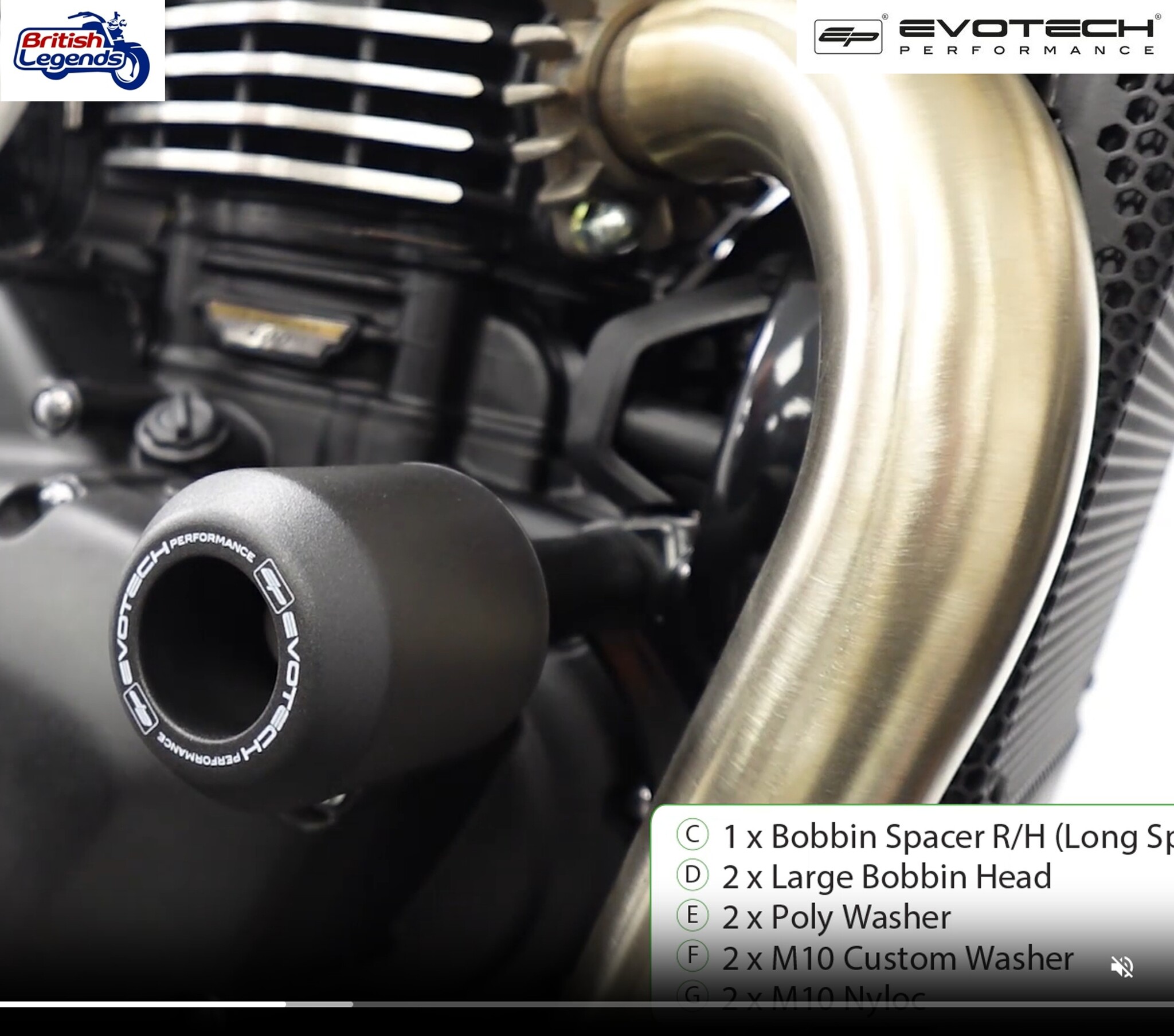 Engine Protection Bobbins for Triumph 400