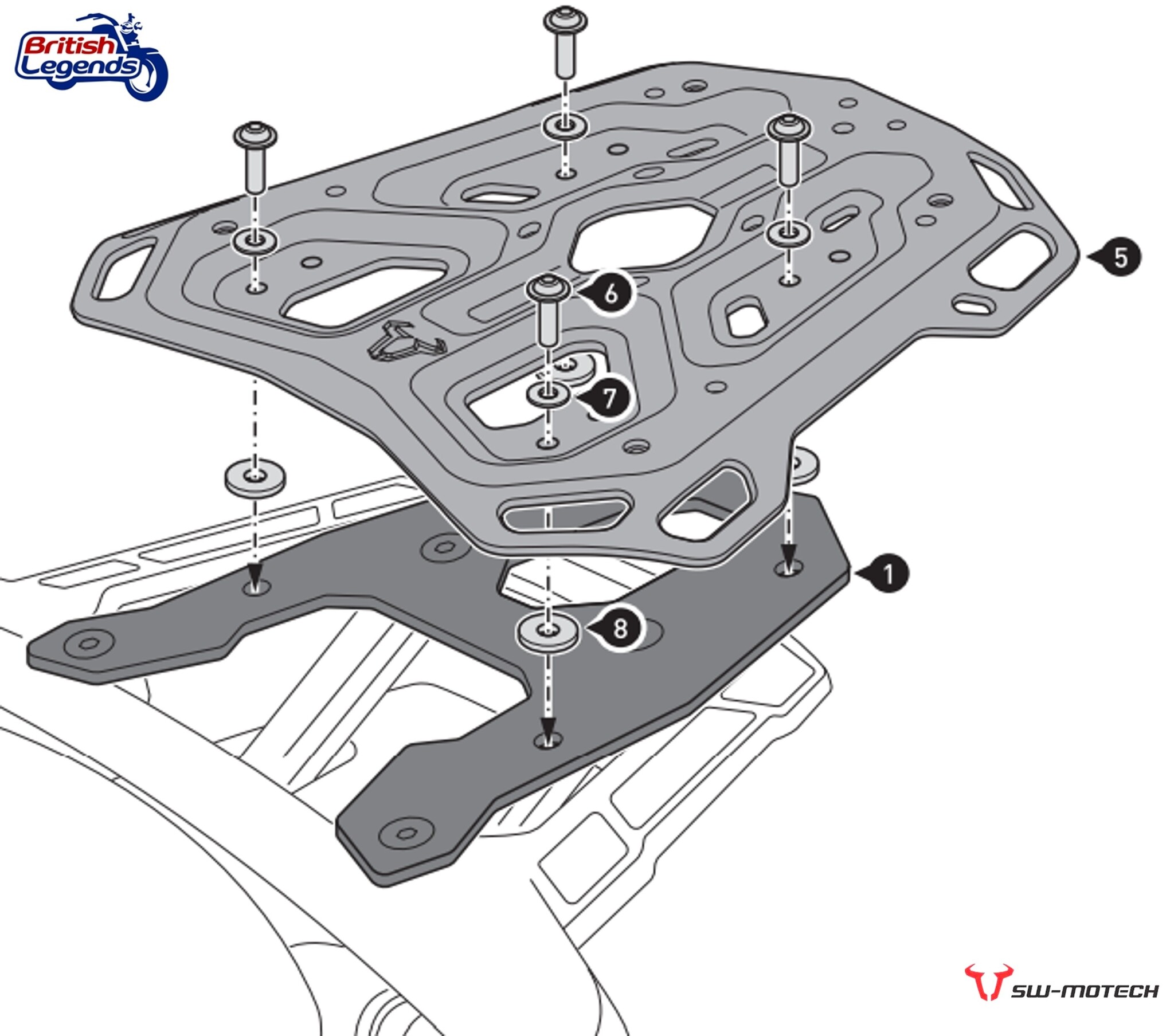 Porte-Paquet & Support Top-Case pour Triumph Tiger
