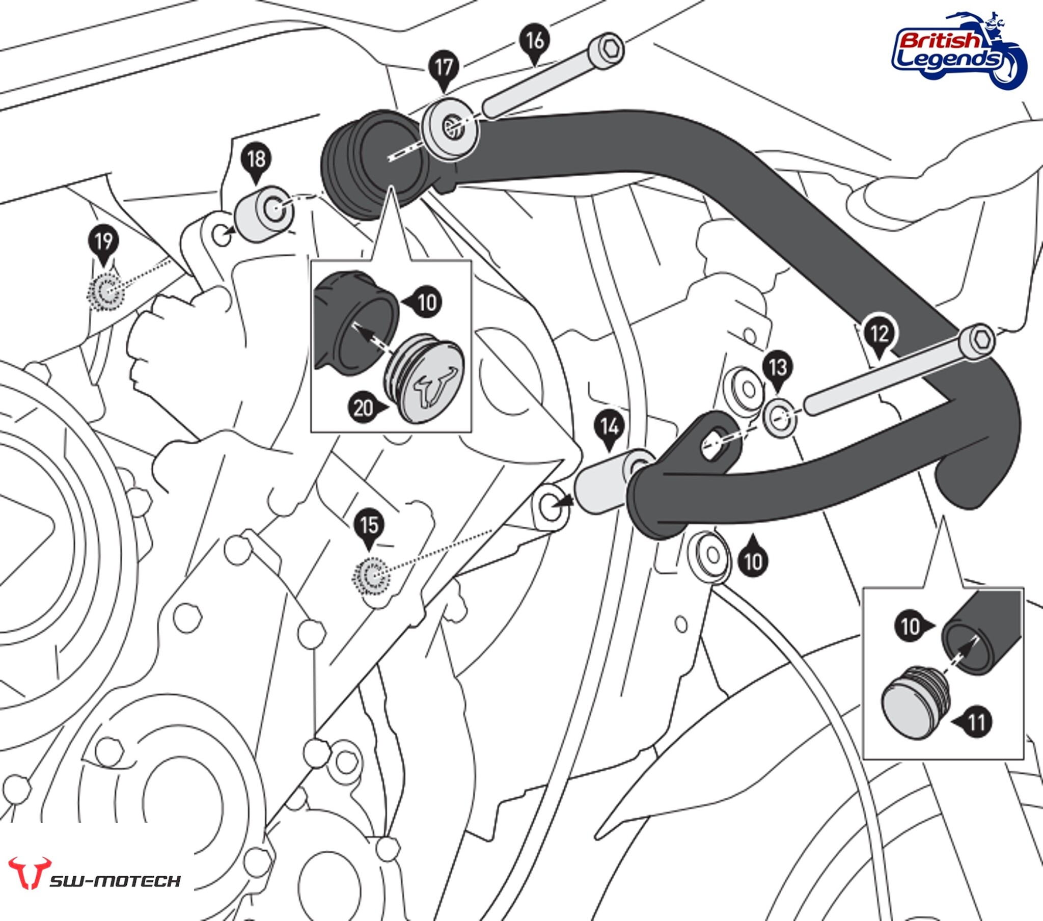 Barres de Protection Moteur Tiger Sport 660/800