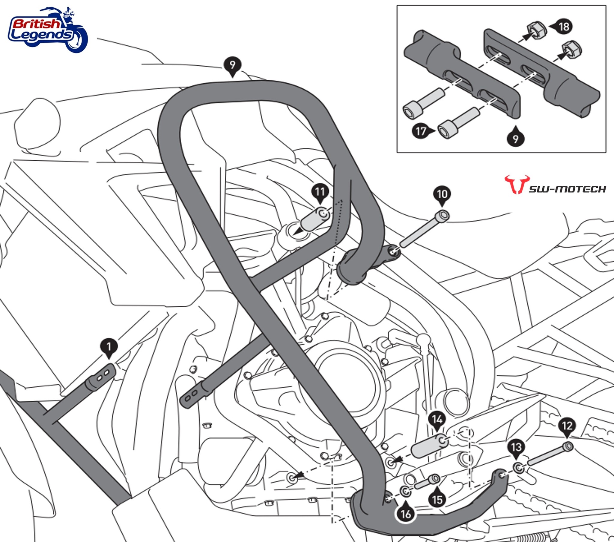 Engine Protection Bars for Tiger 800/850/900