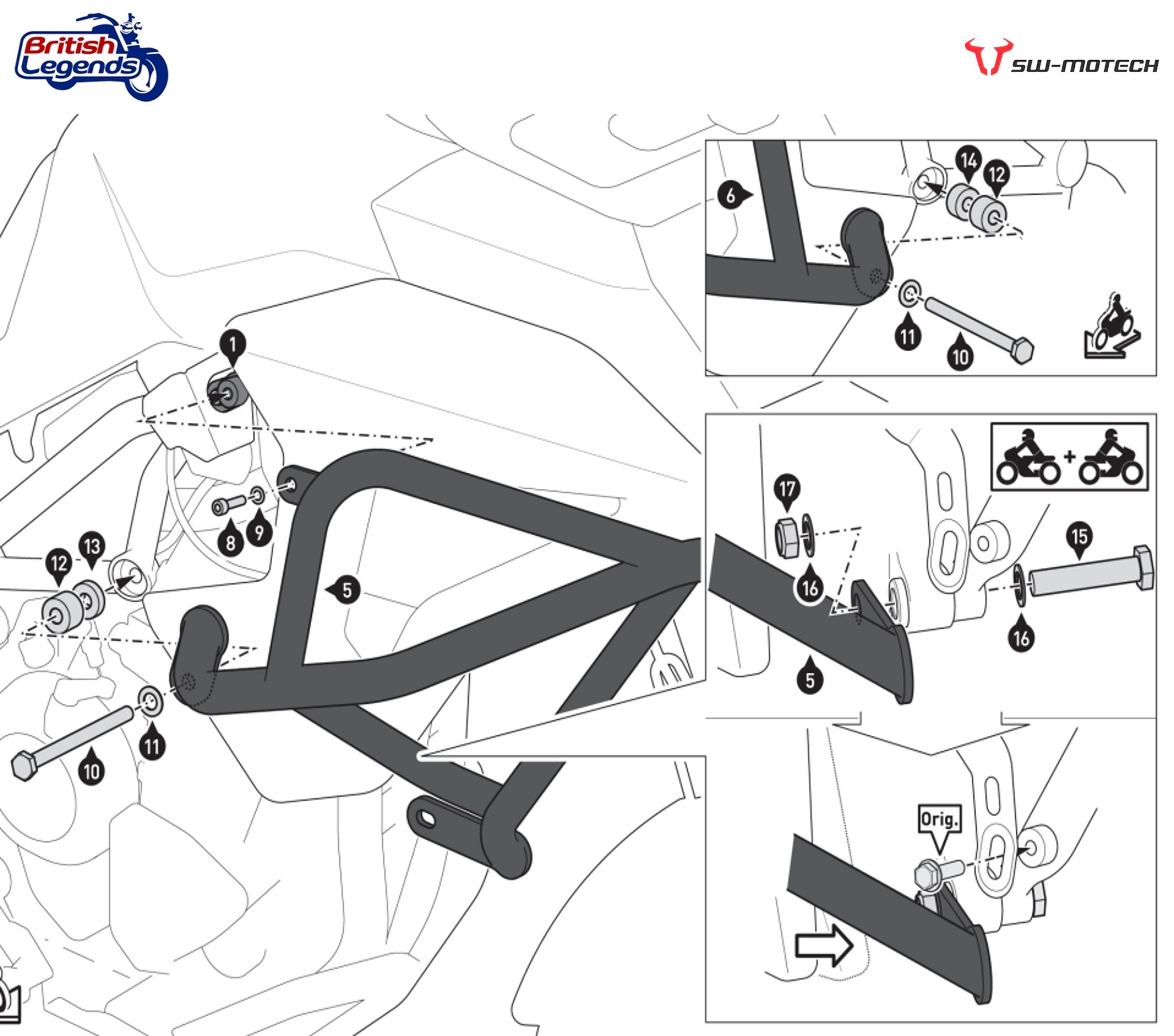 Engine Protection Bars for Triumph Tiger 1200