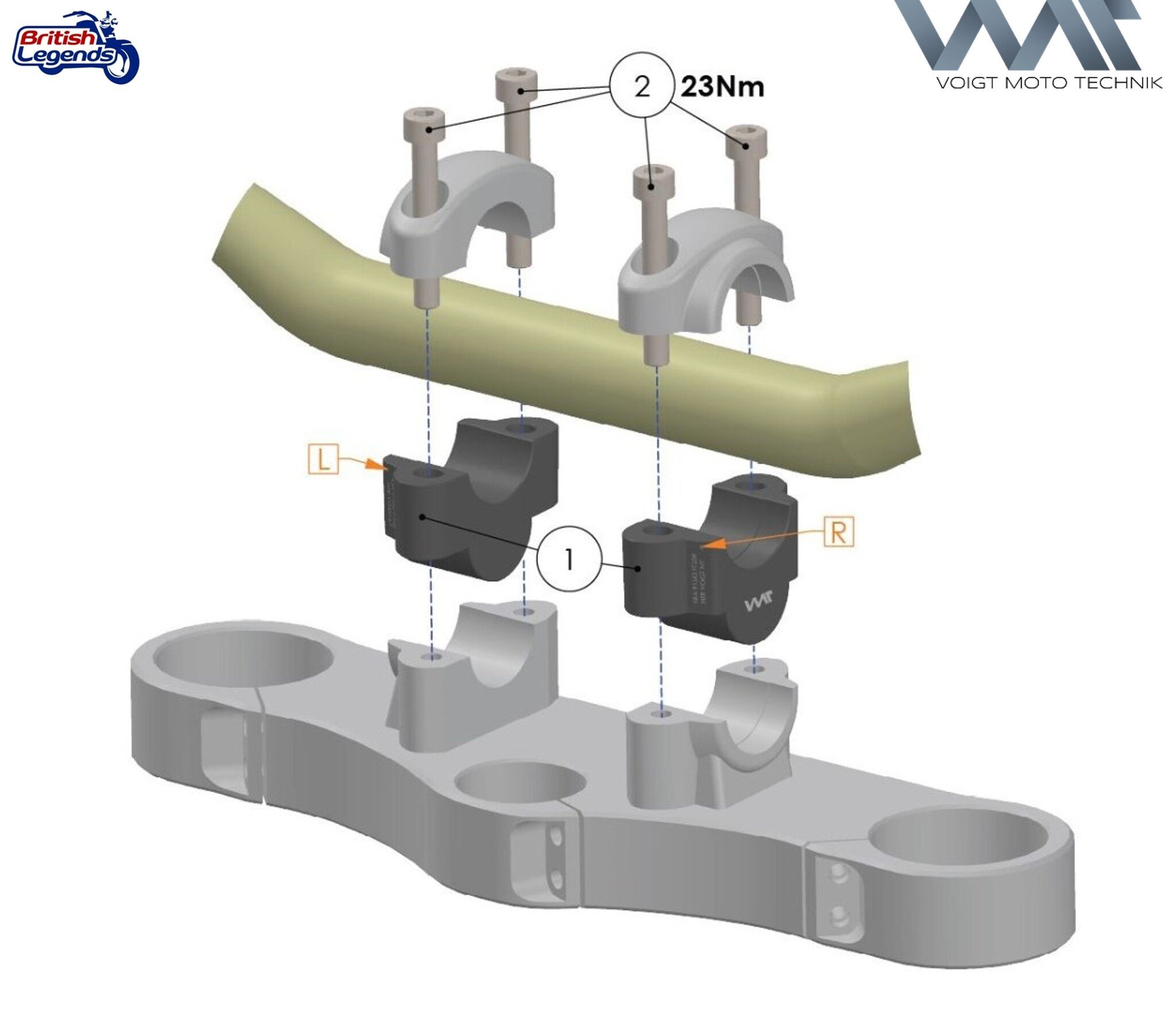 Rehausses de Guidon Triumph 400cc (2024+)