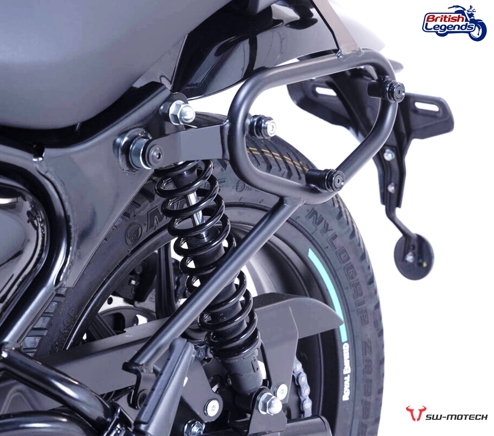 Bolsa Laterale + Soporte para Royal-Enfield