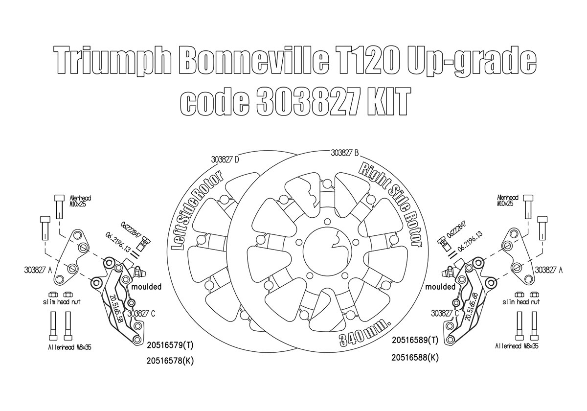 Kits Brembo para Triumph Bonneville T120
