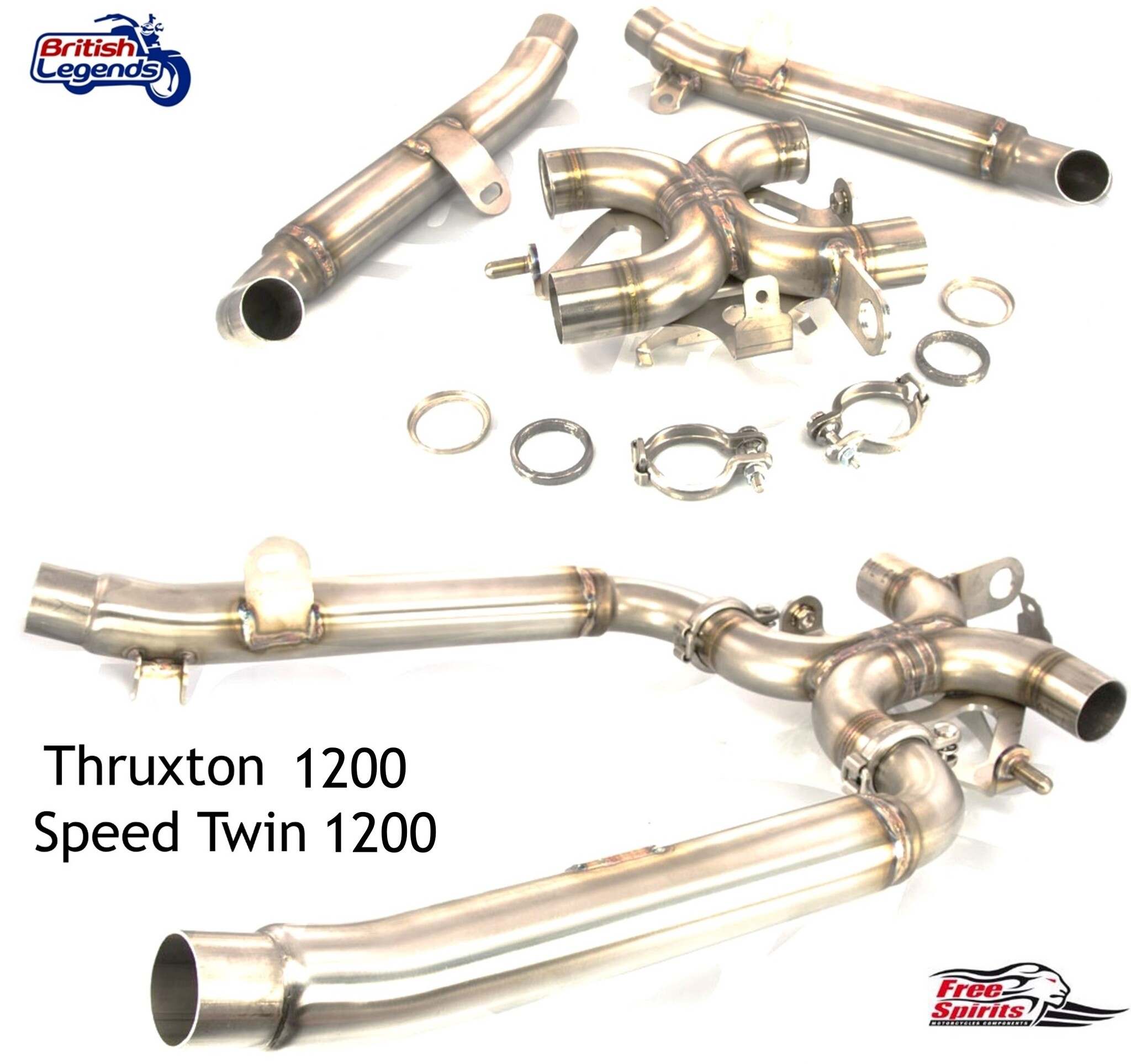 Bypass X-Pipe para Triumph Twins 900/1200cc