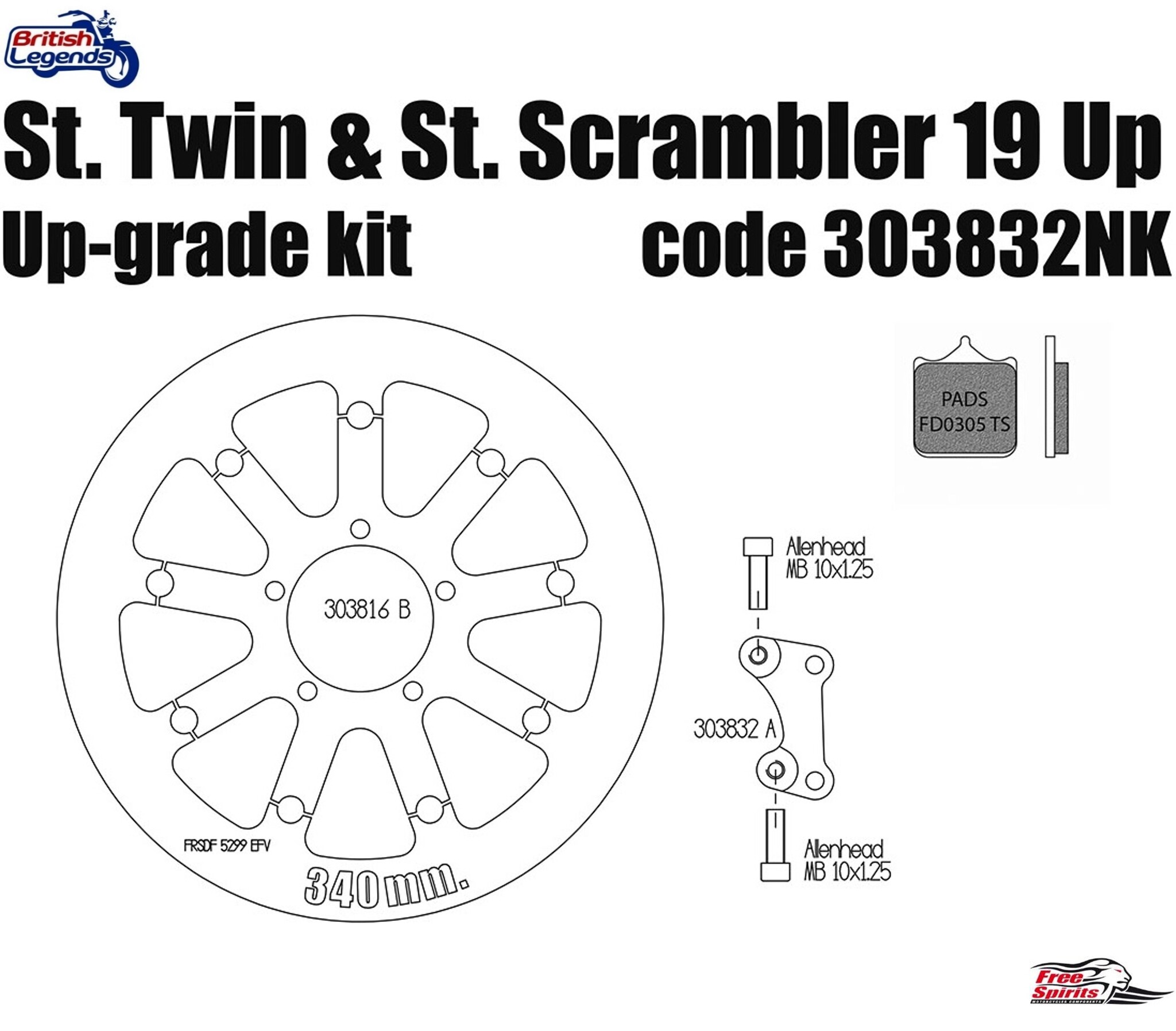 Disque 340mm pour Triumph Street Twin & Speed Twin 900