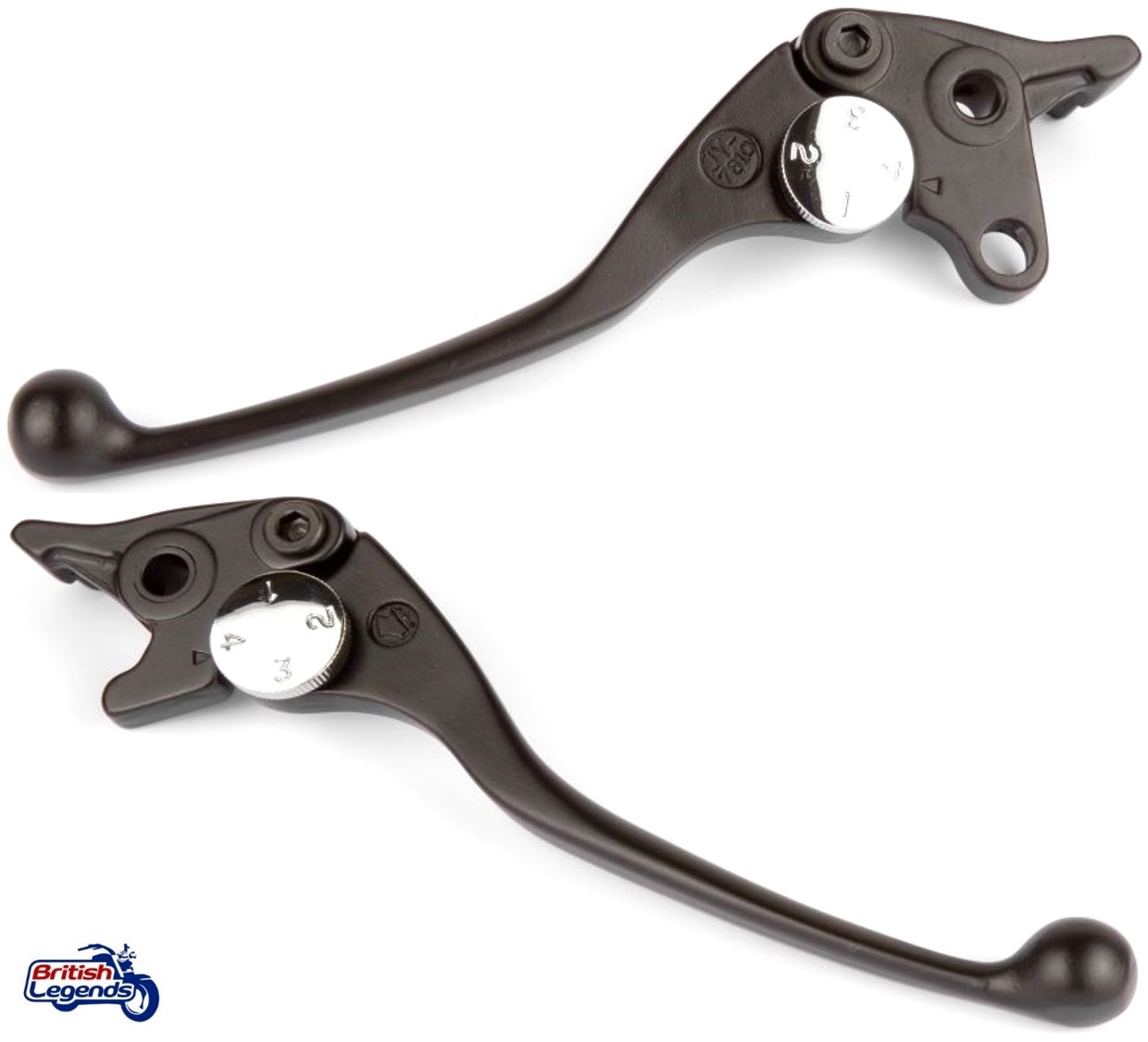 Par de manetas negras para Triumph Triples 885 cc