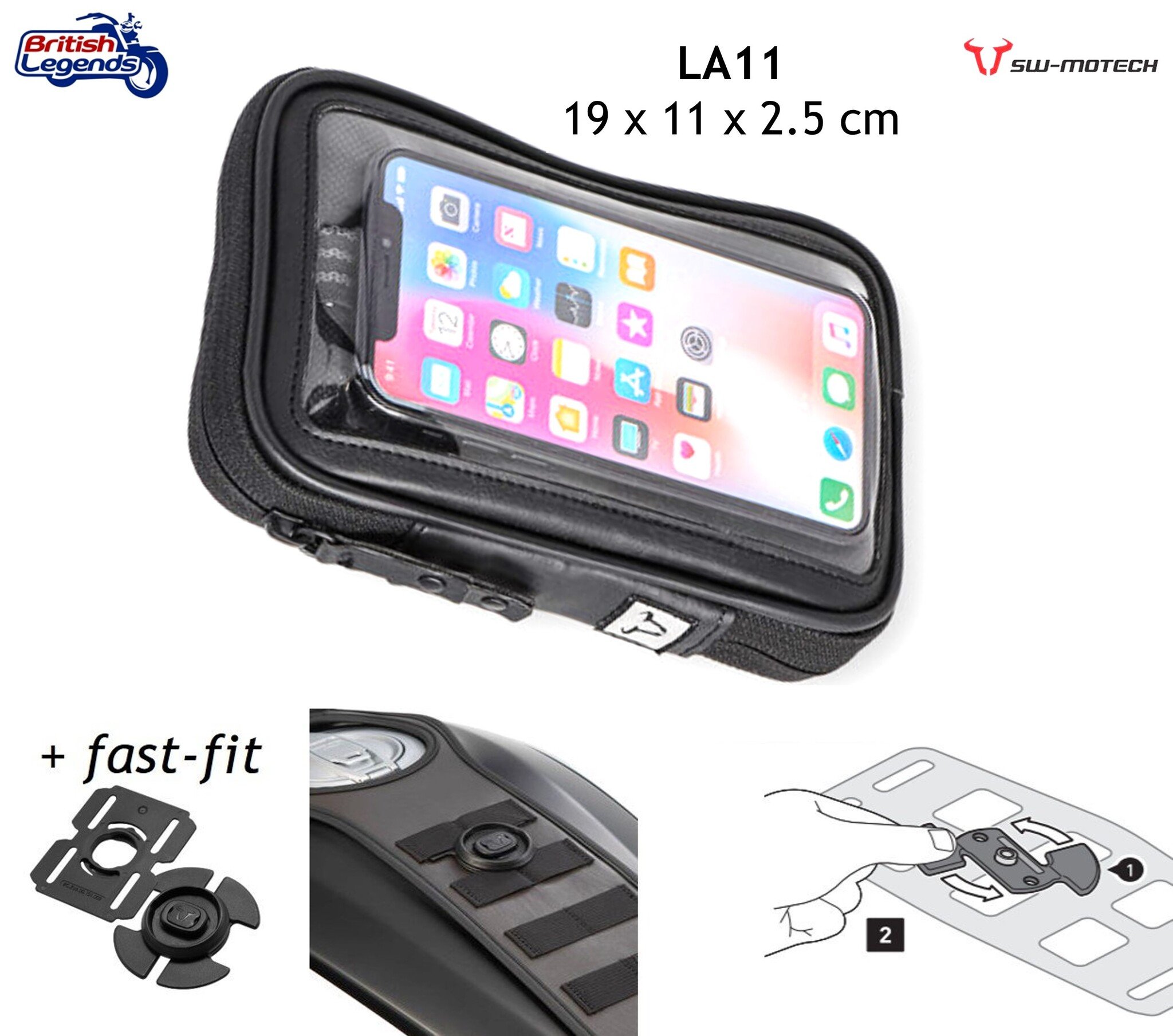 Tank Strap and Smartphone Bag for Triumph Twins