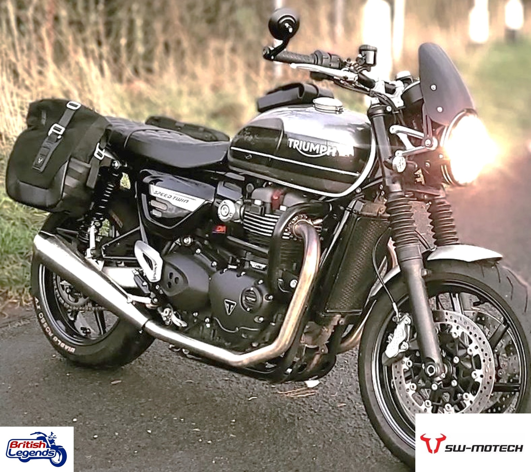 Canvas Saddle Bag Kit for Triumph Speed Twin 1200