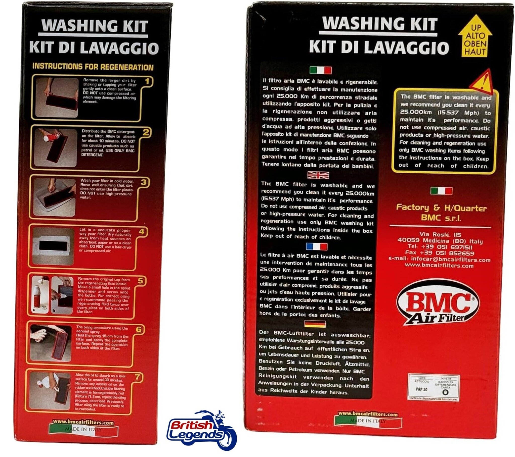 Kit de Nettoyage pour Filtres à Air BMC