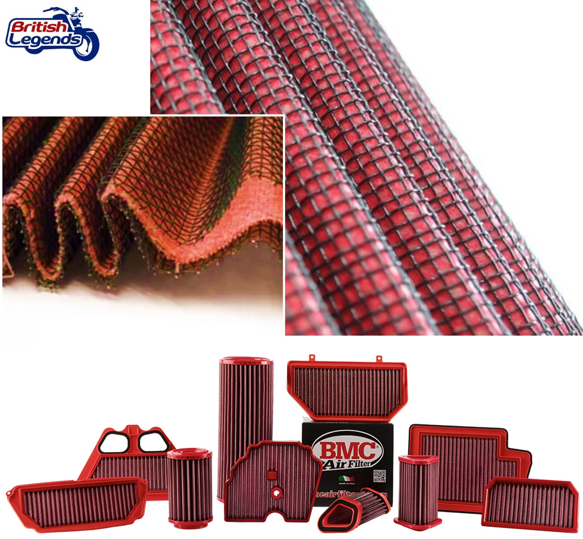 Filtre Haut-Débit BMC pour Triumph Triples 1050cc