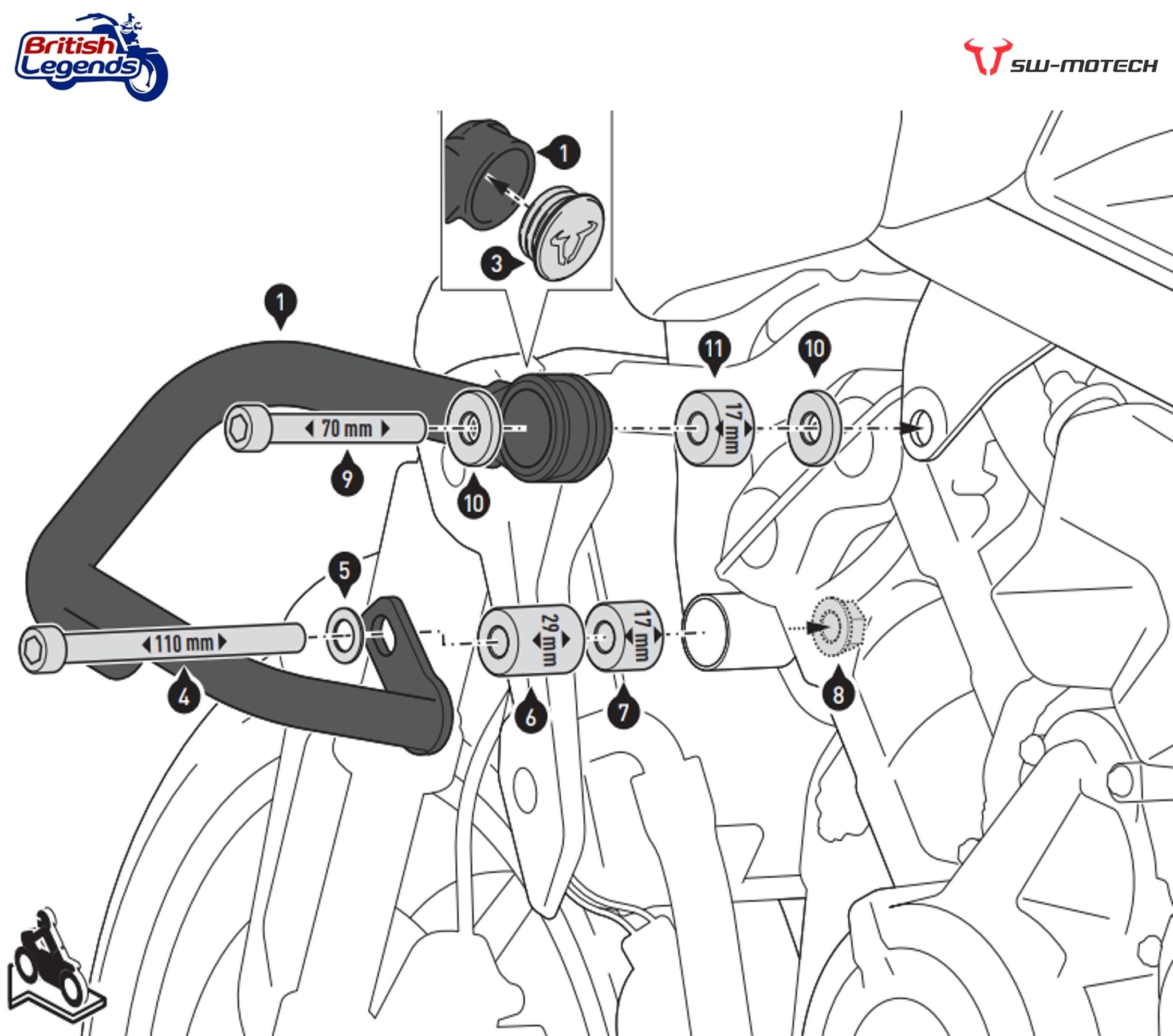 Barras de Protección del Motor Triumph Trident 660