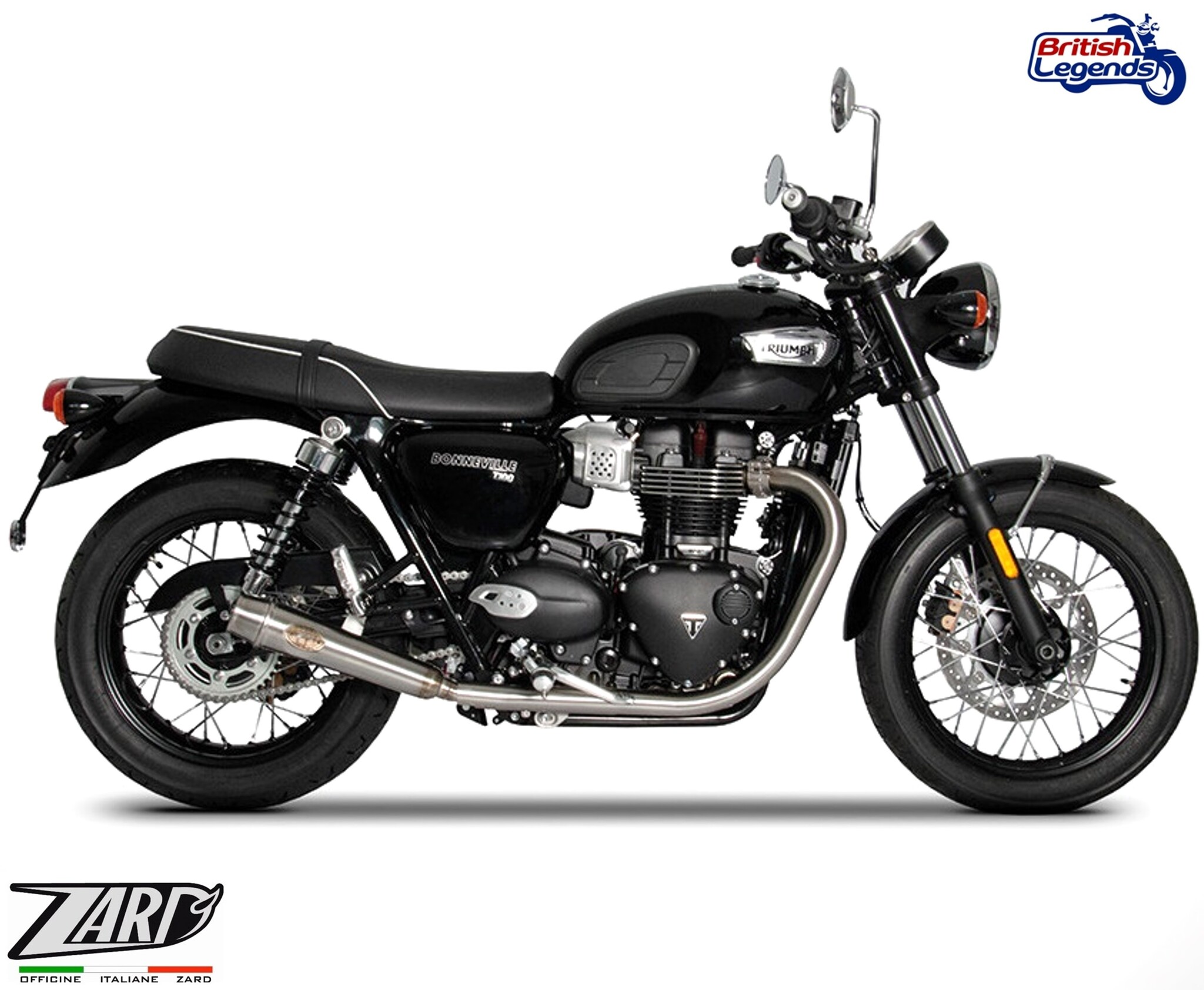 Zard Silencers for Triumph Bonneville T100/T120