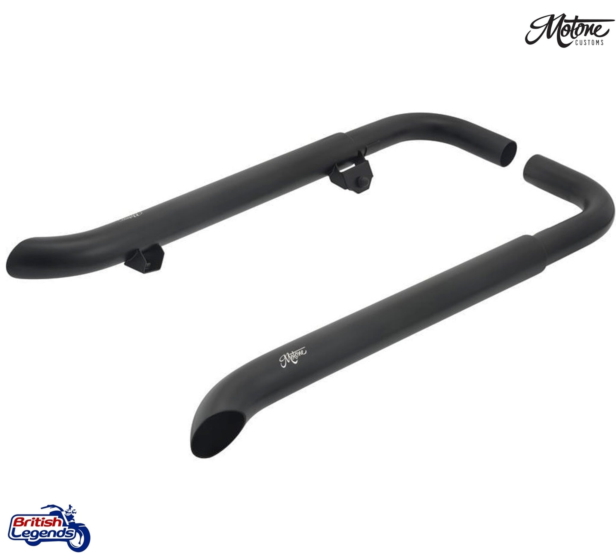 Double-Walled "Slashcut" Silencers for Triumph Twins