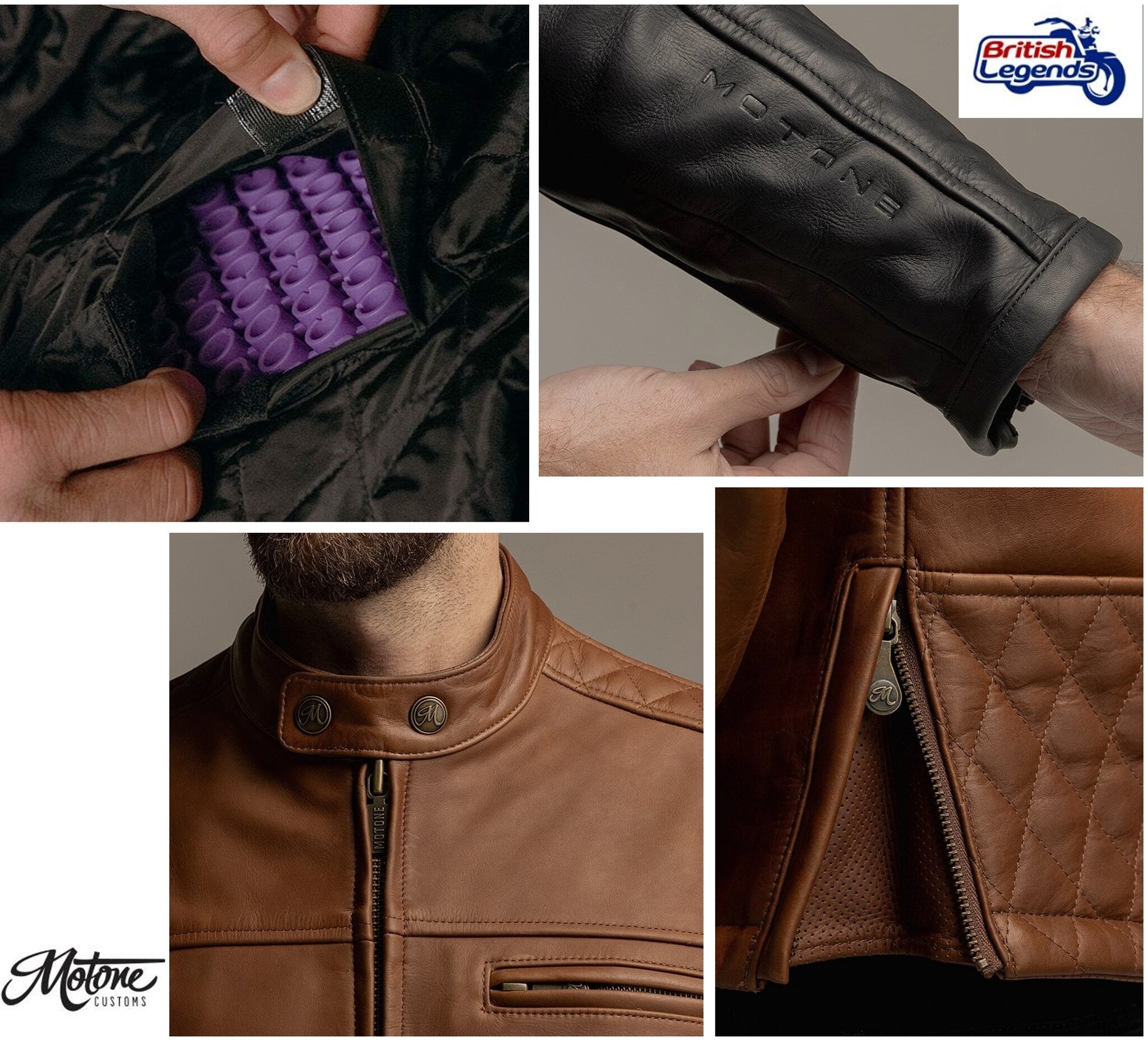 Motone Revolver Blouson Cuir (noir ou brun)