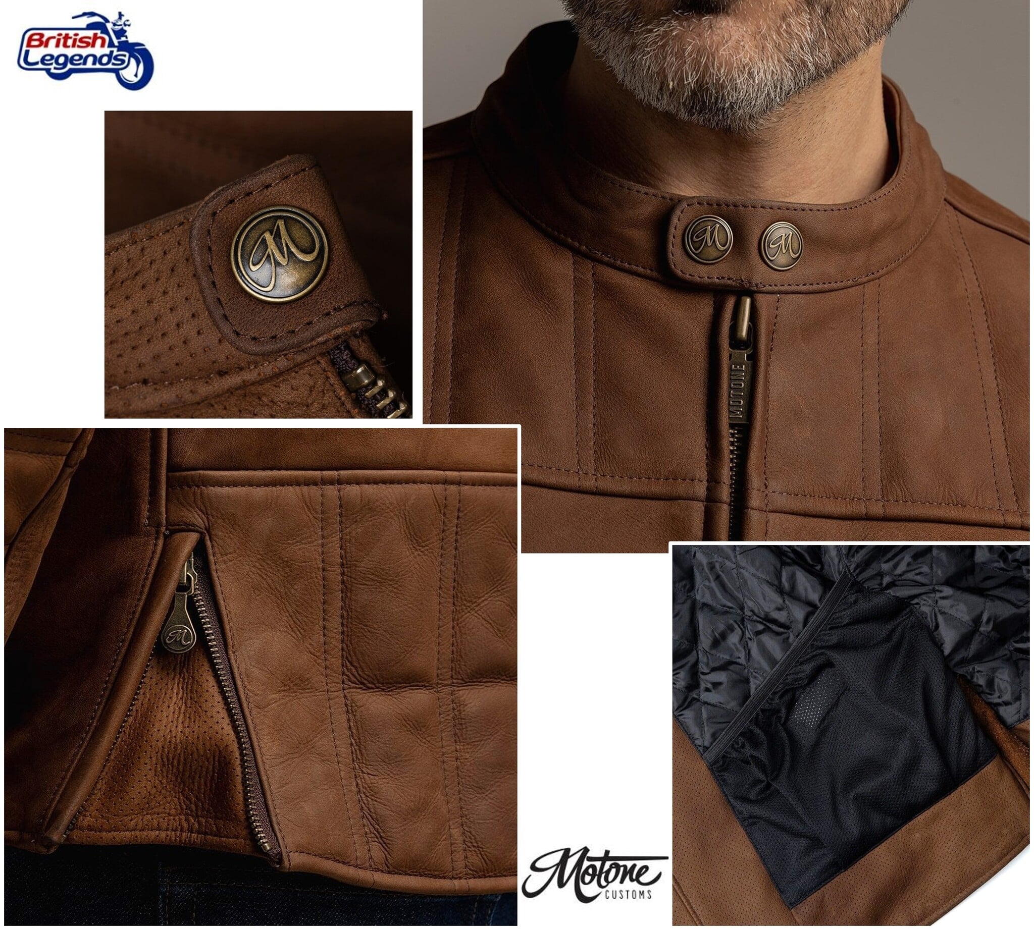 Motone Shogun Blouson Nubuck (noir ou brun)