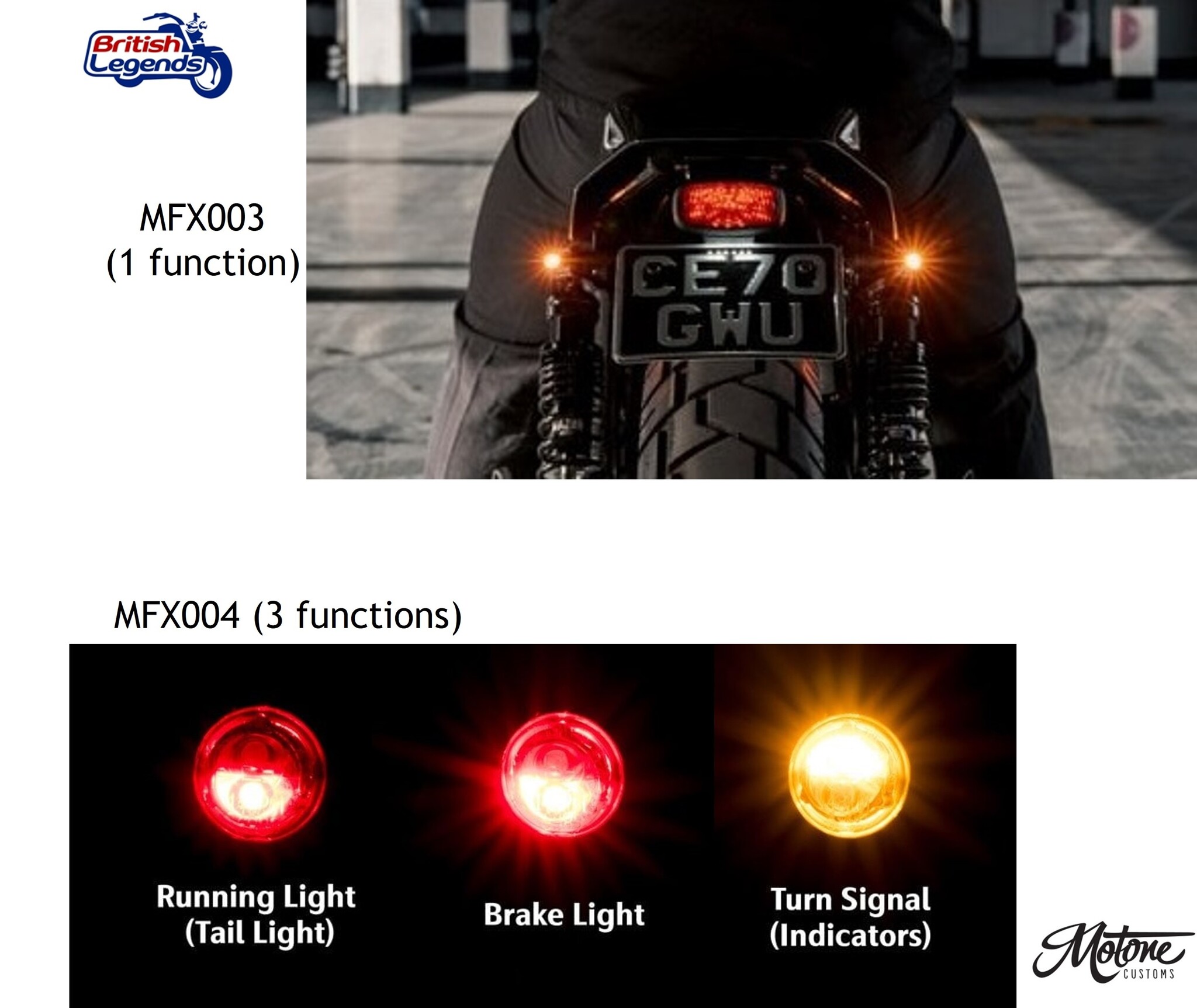 Clignotants Pico LED Motone en Alu Massif