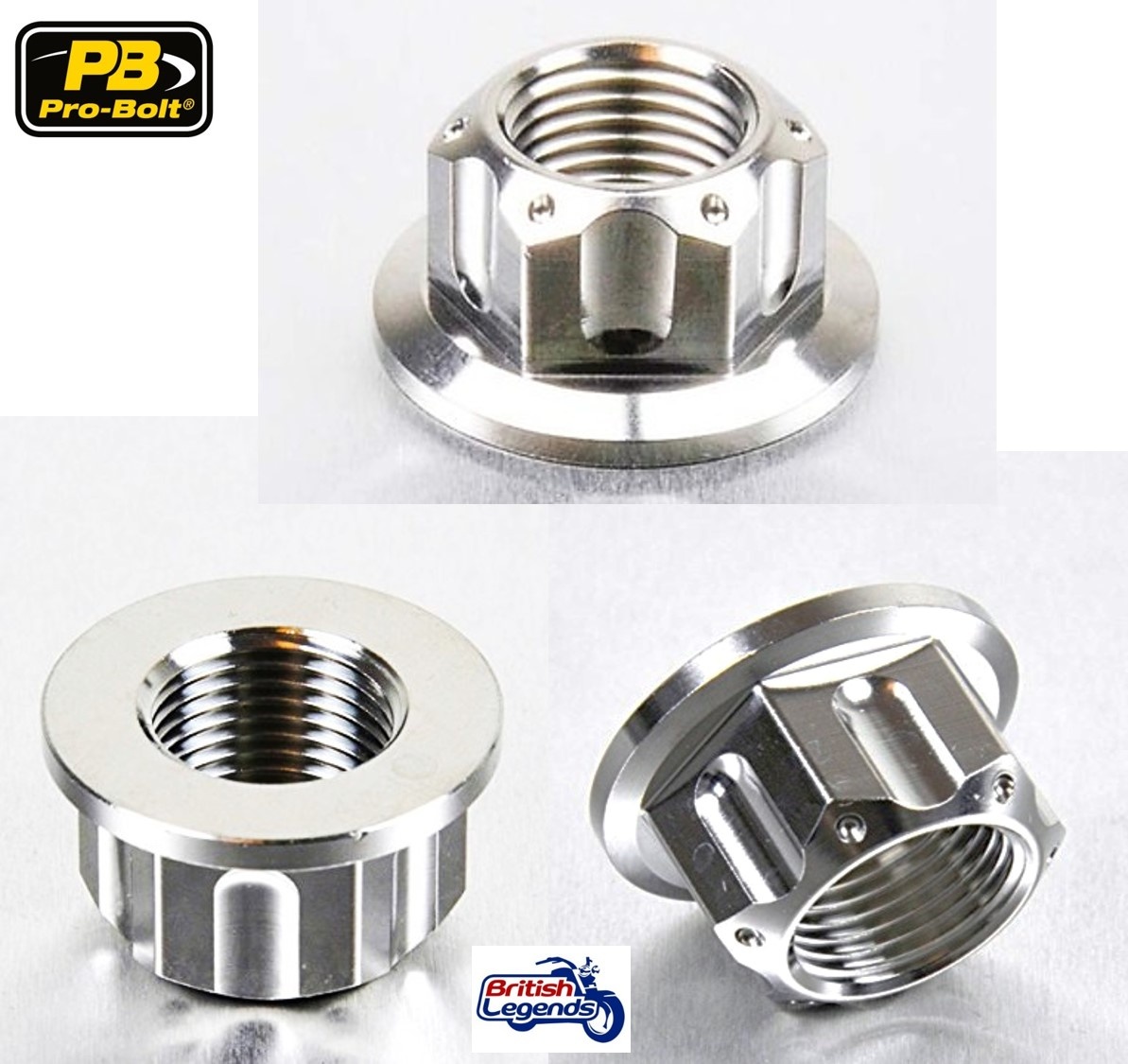 Tuerca de eje de acero inoxidable para motos Triumph
