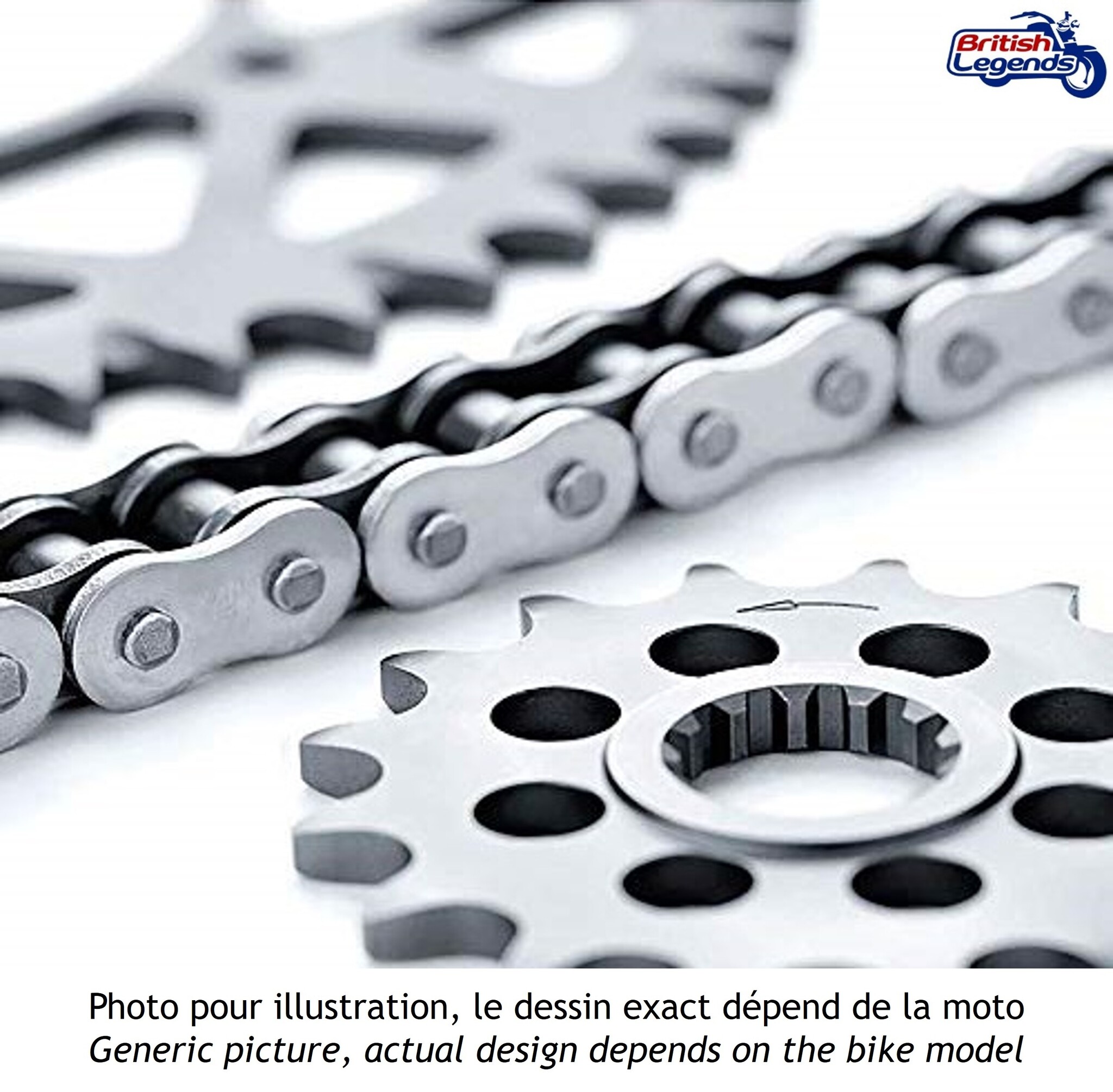 Cadena, piñon y corona para Triumph Tiger