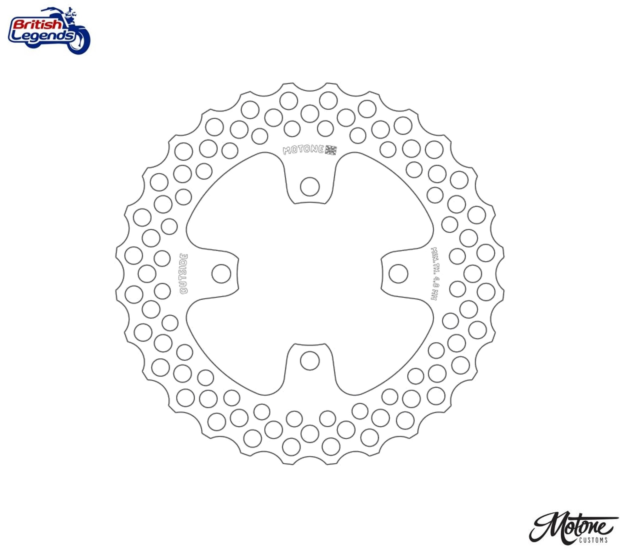 Brake Discs "Buzzsaw" for Triumph Motorcycles