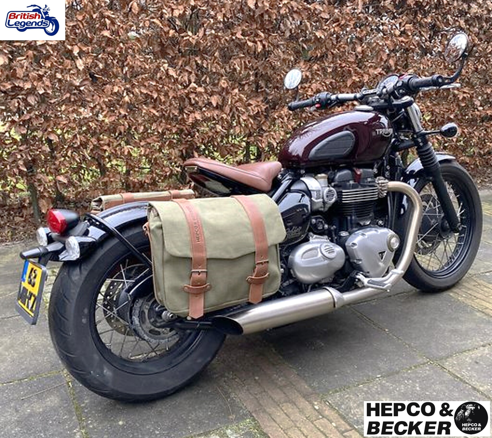 Sacoches Legacy + Kit C-Bow pour Triumph Bobber