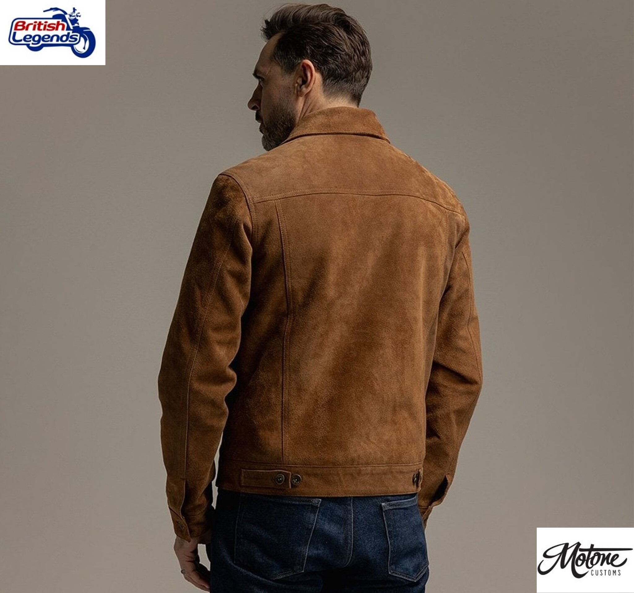 Motone Roughneck Chaqueta de Ante (negra/marrón)