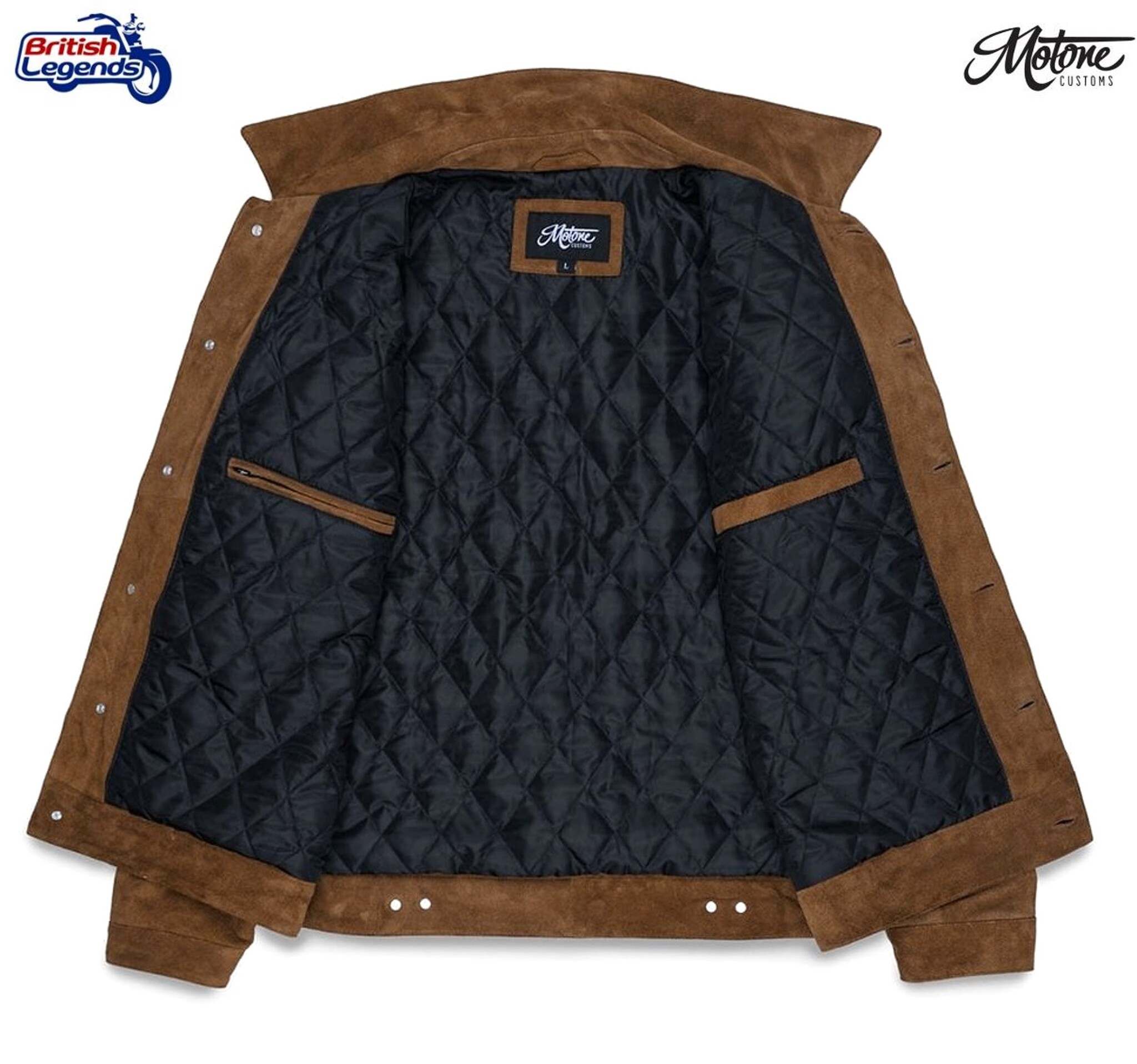 Motone Roughneck Chaqueta de Ante (negra/marrón)