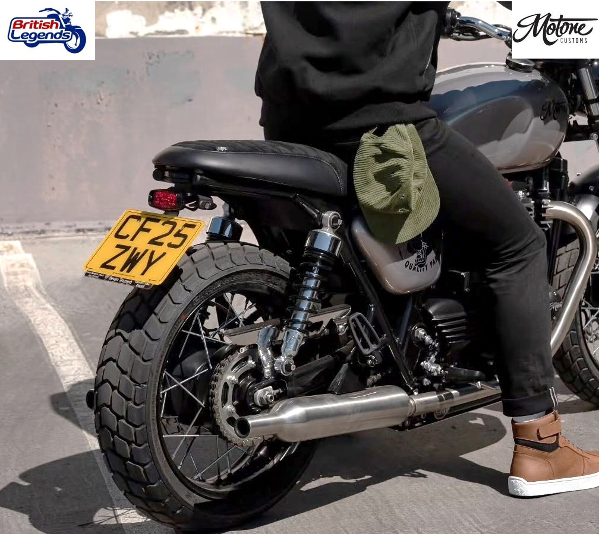 No-Fender Tail Tidy with LED Tail-Light for Triumph Twins