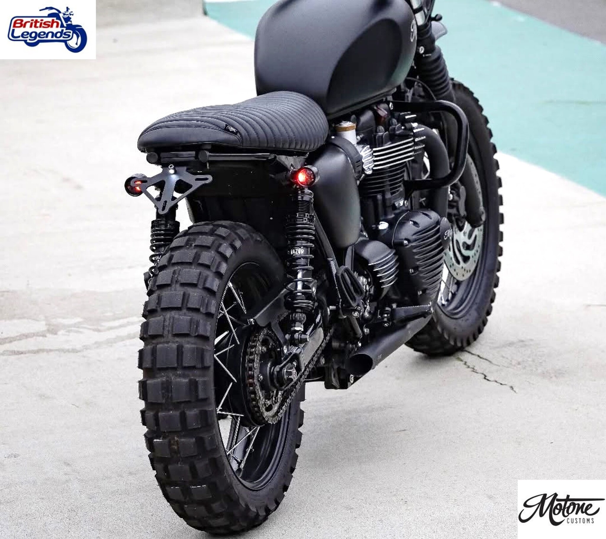 No-Fender Tail Tidy for Triumph Twins (No Tail Light)