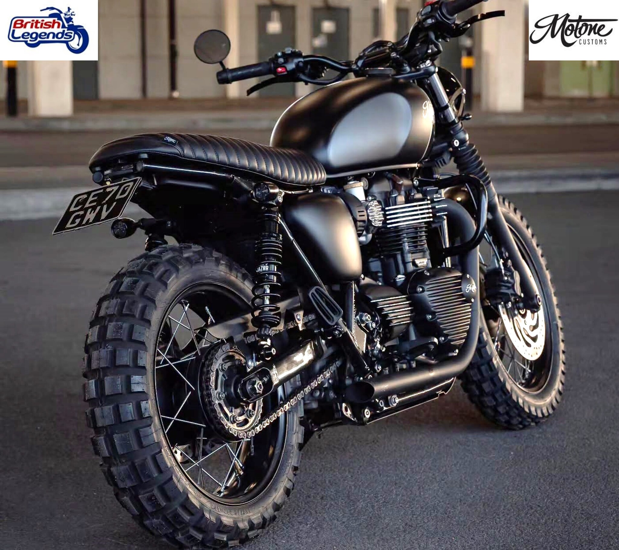 No-Fender Tail Tidy for Triumph Twins (No Tail Light)