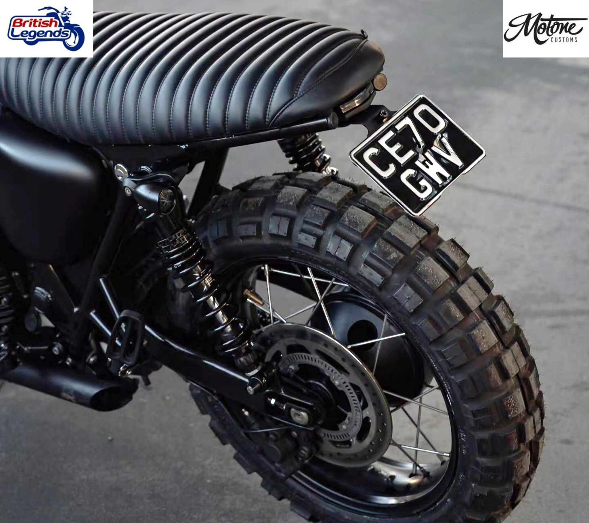 No-Fender Tail Tidy for Triumph Twins (No Tail Light)