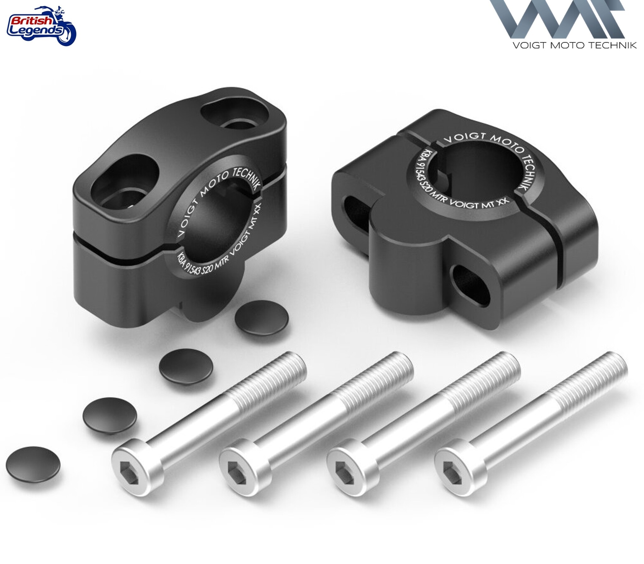 Rehausses  de Pontets +20mm pour motos Triumph