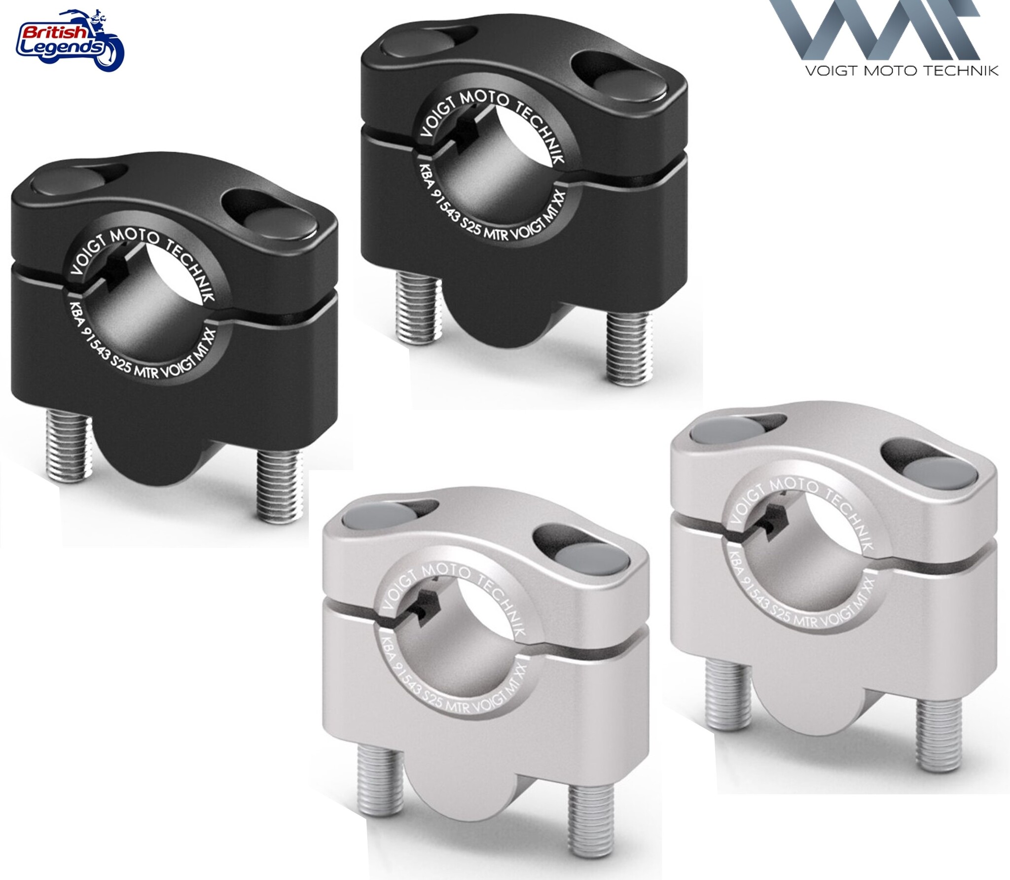 Rehausses  de Pontets +20mm pour motos Triumph