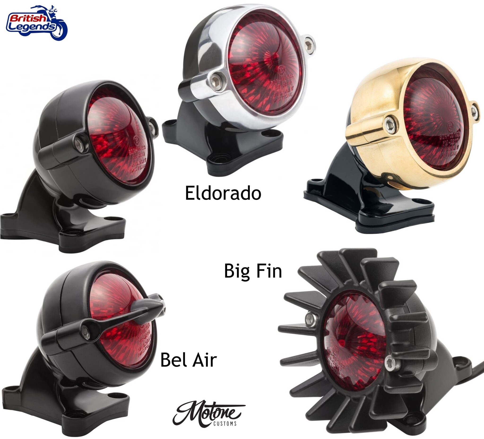 Feu AR Motone en Alu Massif, kit Plug&Play