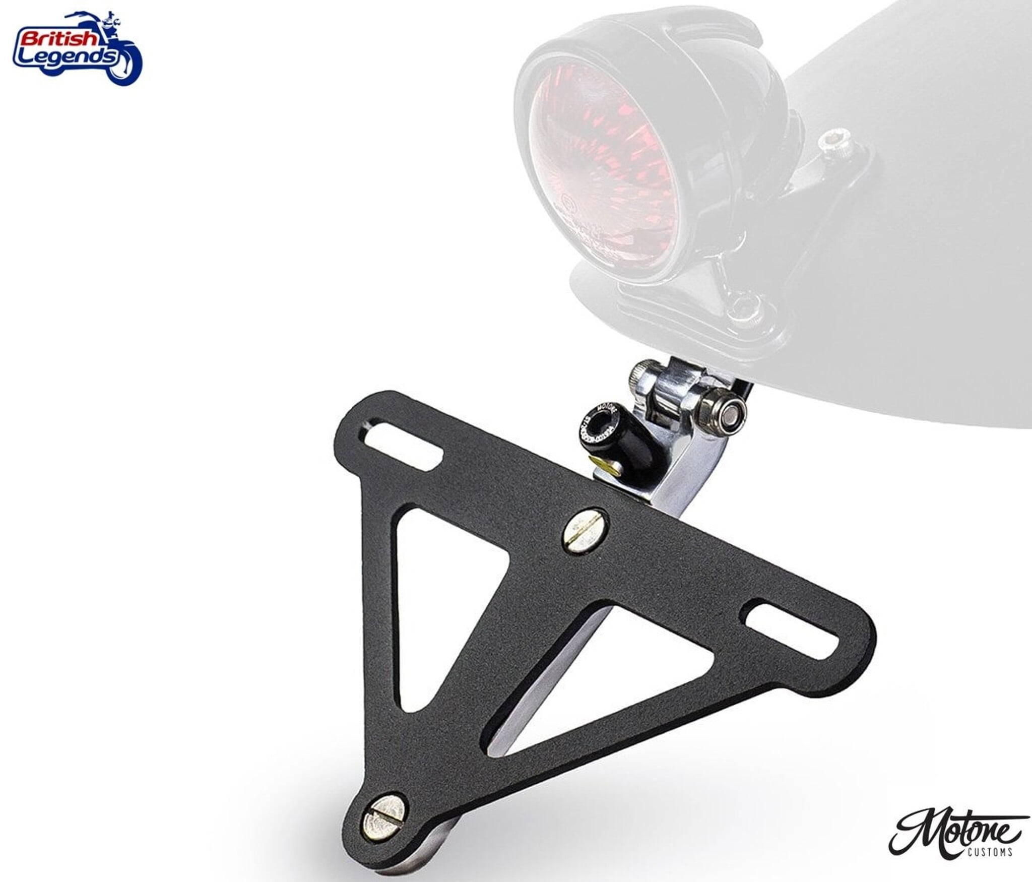 Motone License-Plate Bracket Kit with LED Light