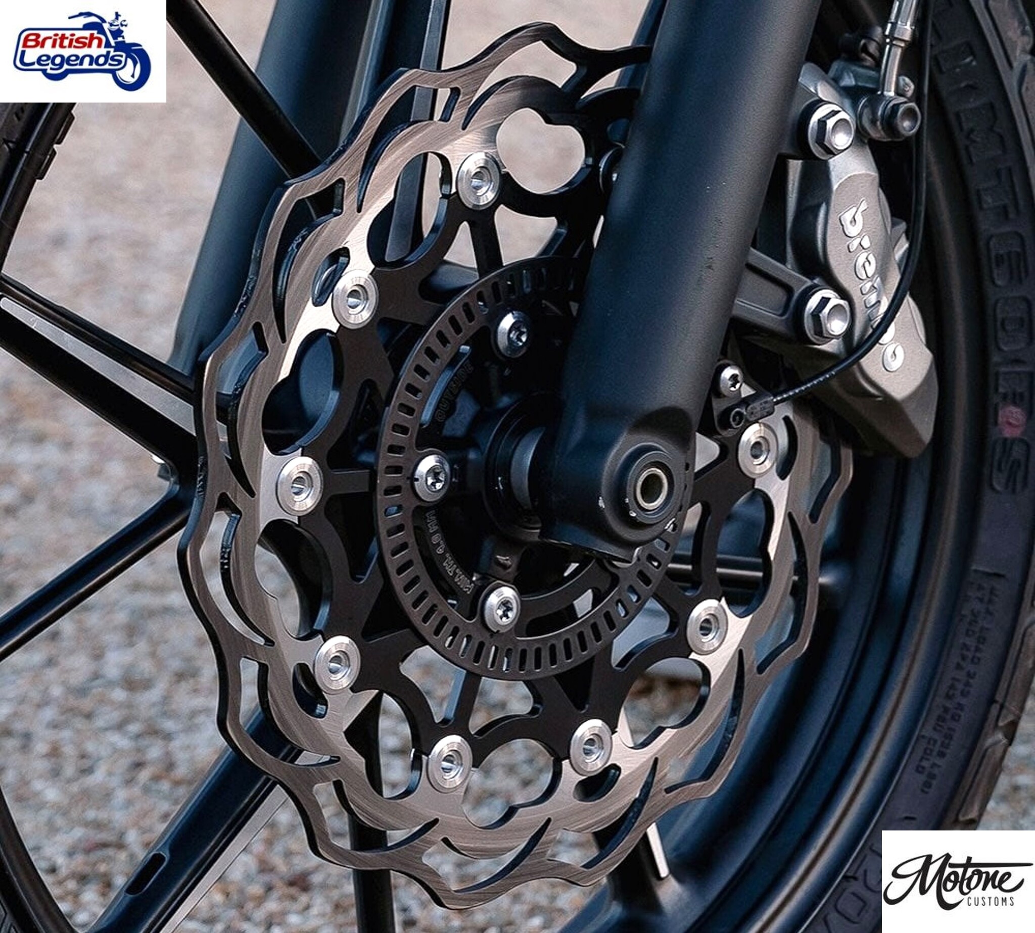 Set of FR+RR Brake Discs for Triumph Twins 900