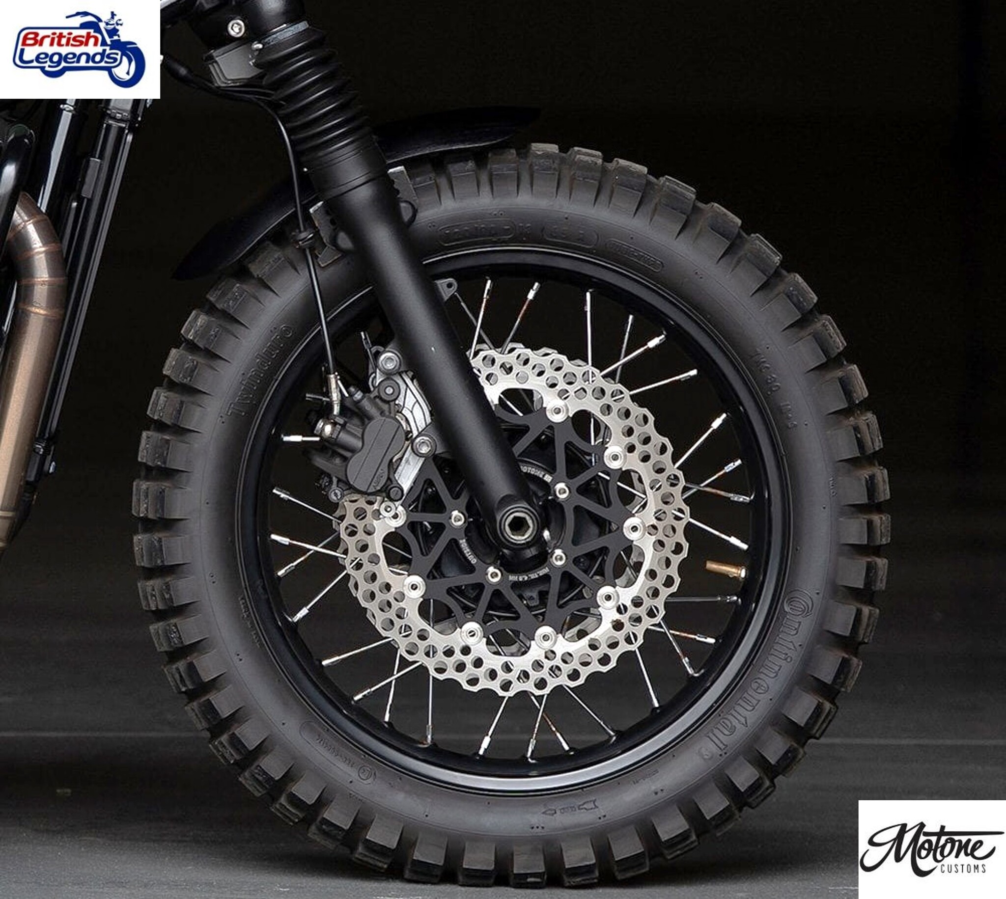 Set of FR+RR Brake Discs for Triumph Twins 900