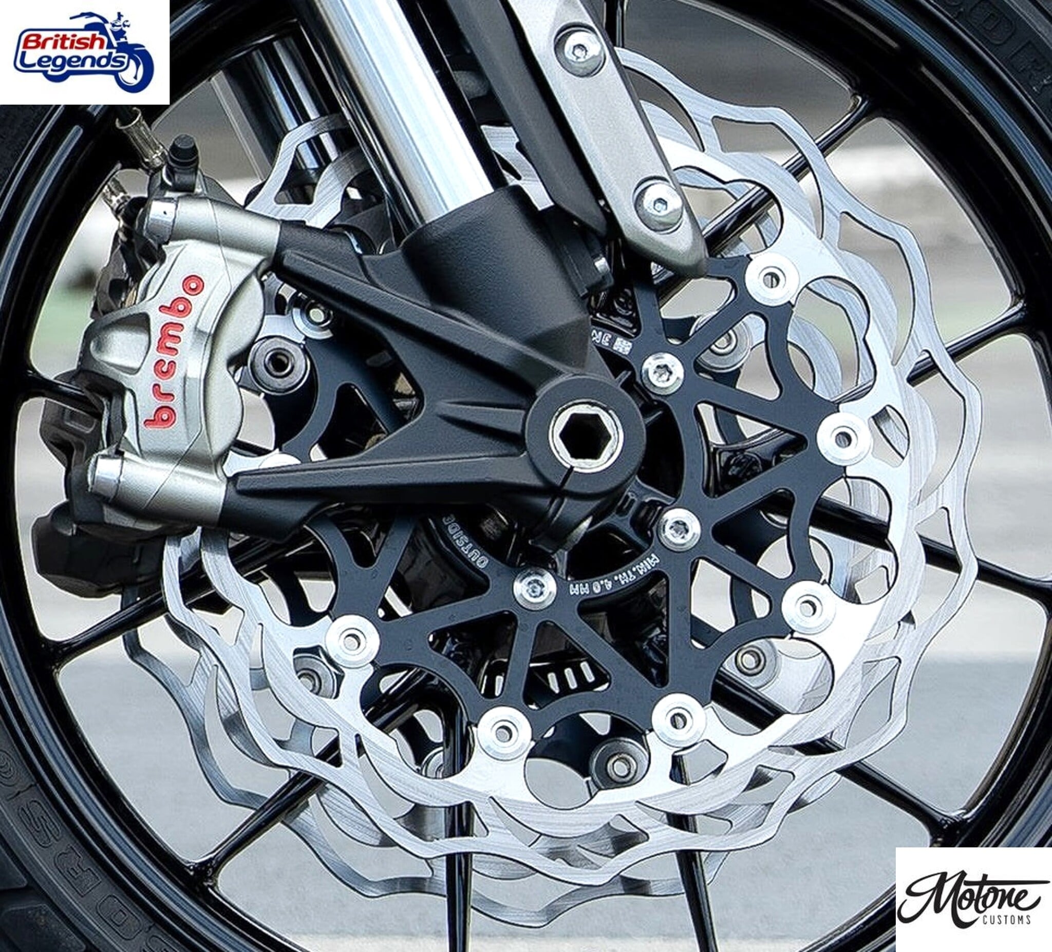 Set of FR+RR Brake Discs for Triumph Bonneville T120
