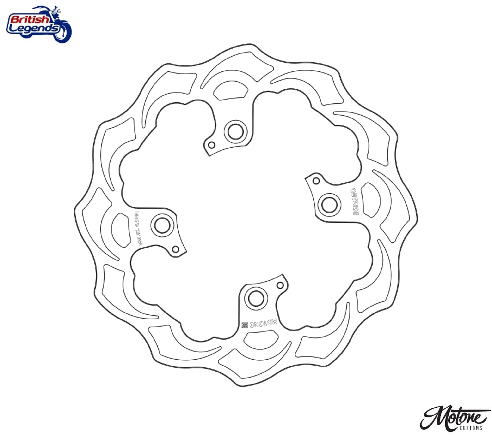 Set of FR+RR Brake Discs for Triumph Bobber