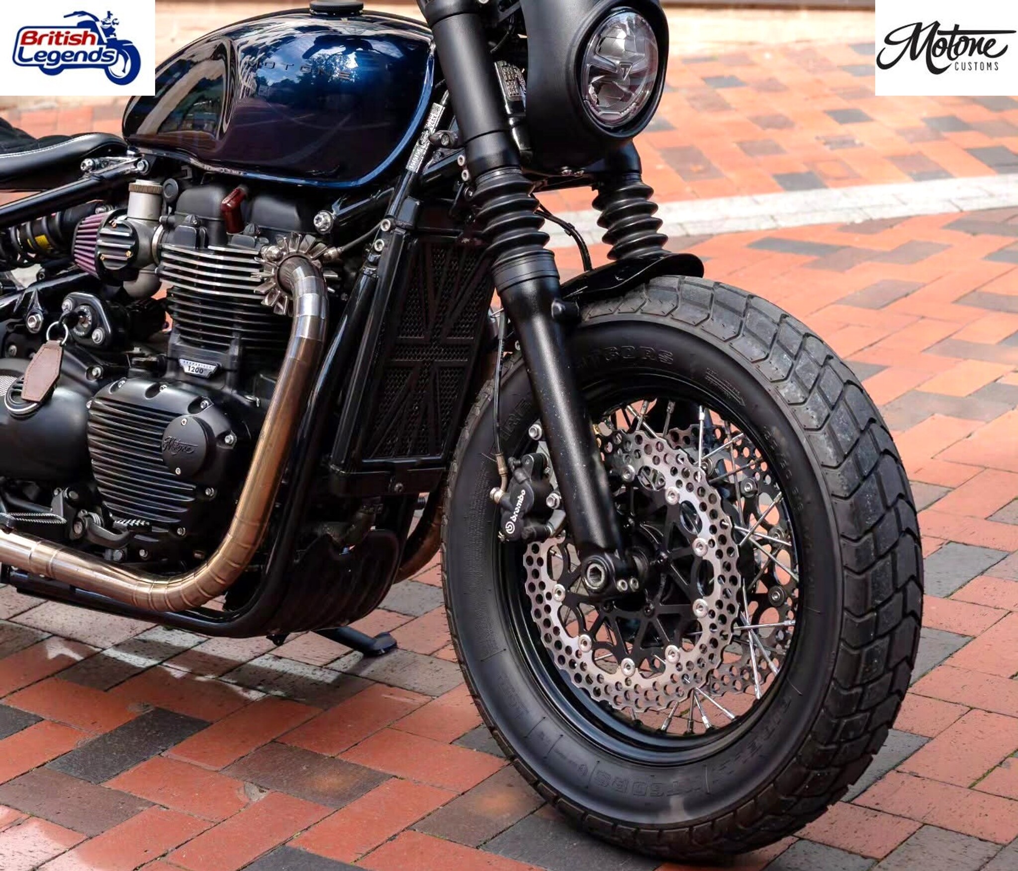 Set of FR+RR Brake Discs for Triumph Bobber
