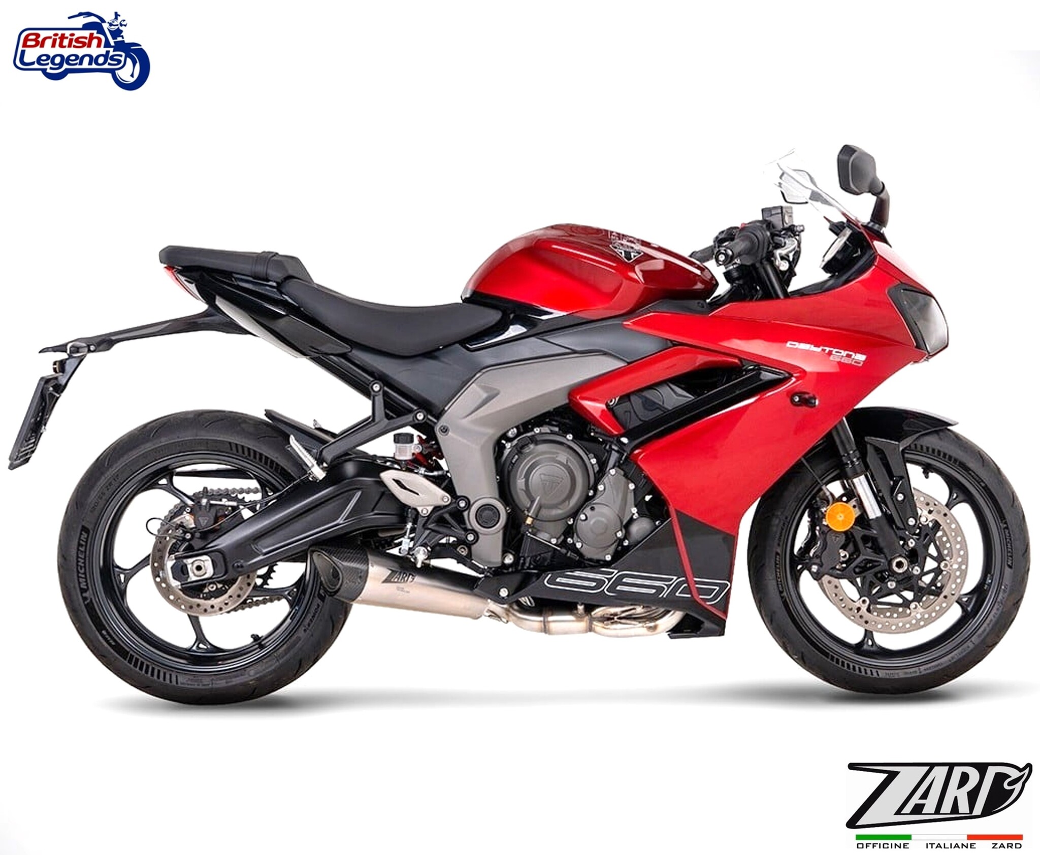 Zard 3-into-1 Exhaust for Triumph Daytona 660