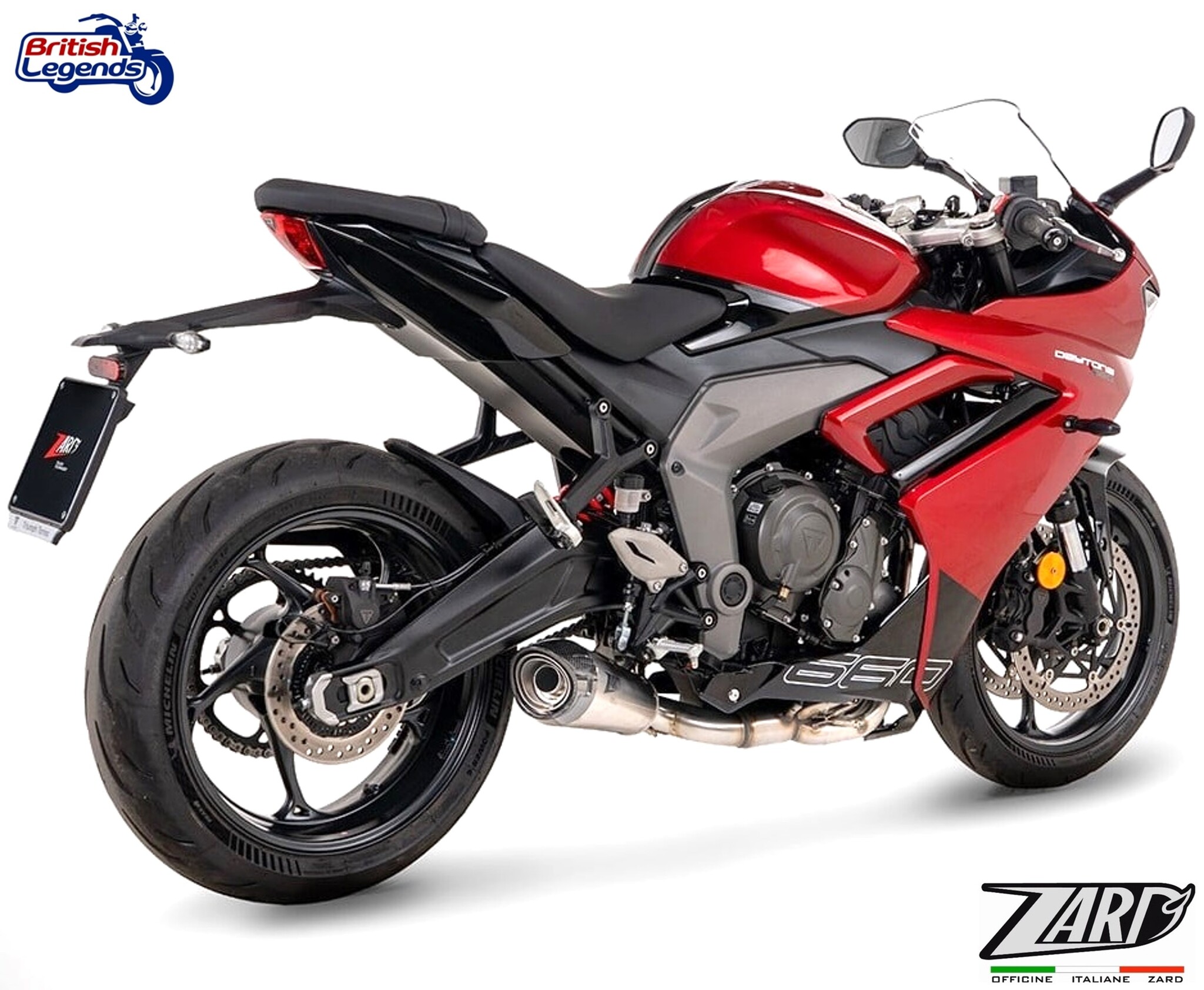 Zard 3-into-1 Exhaust for Triumph Daytona 660