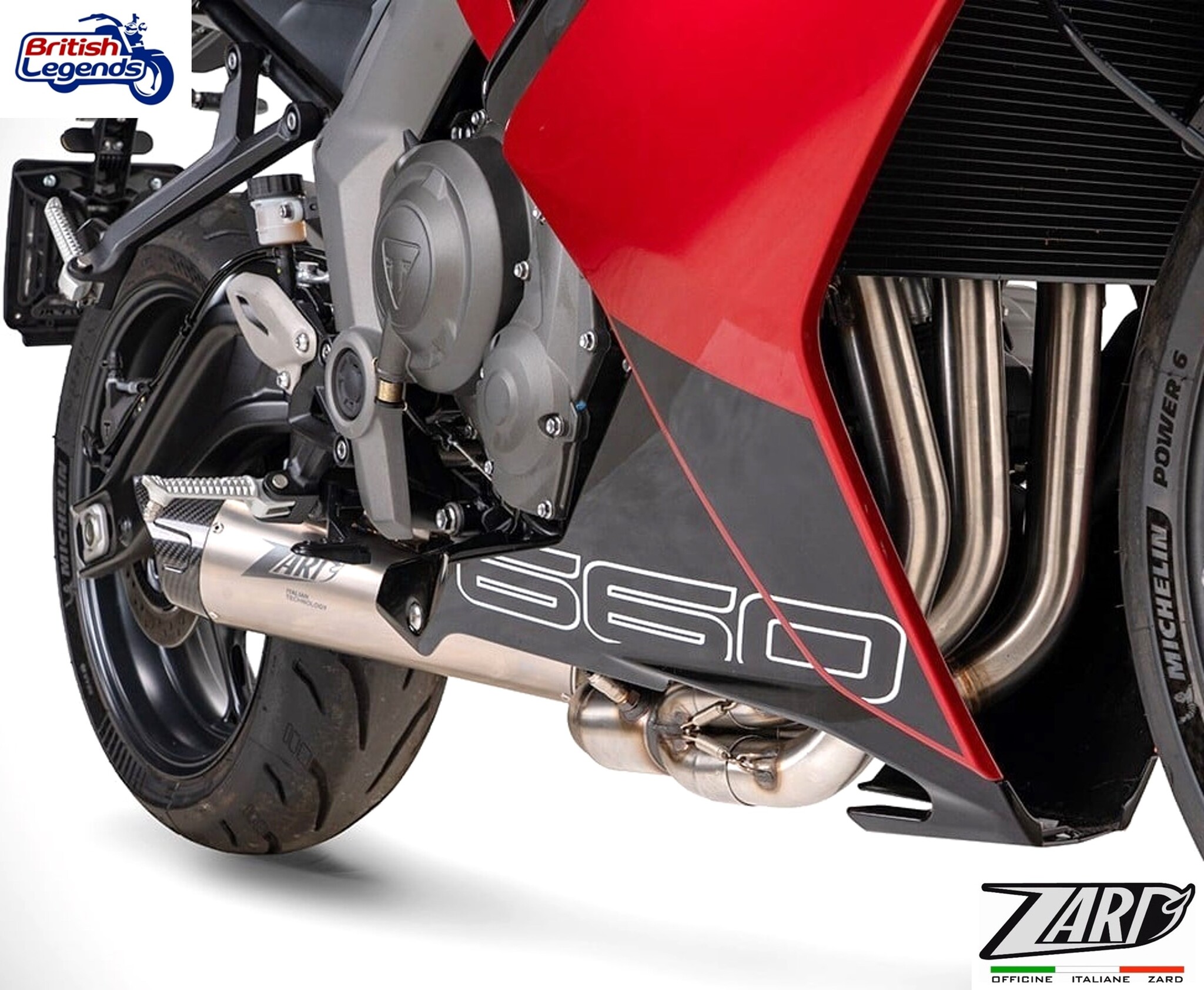 Zard 3-into-1 Exhaust for Triumph Daytona 660