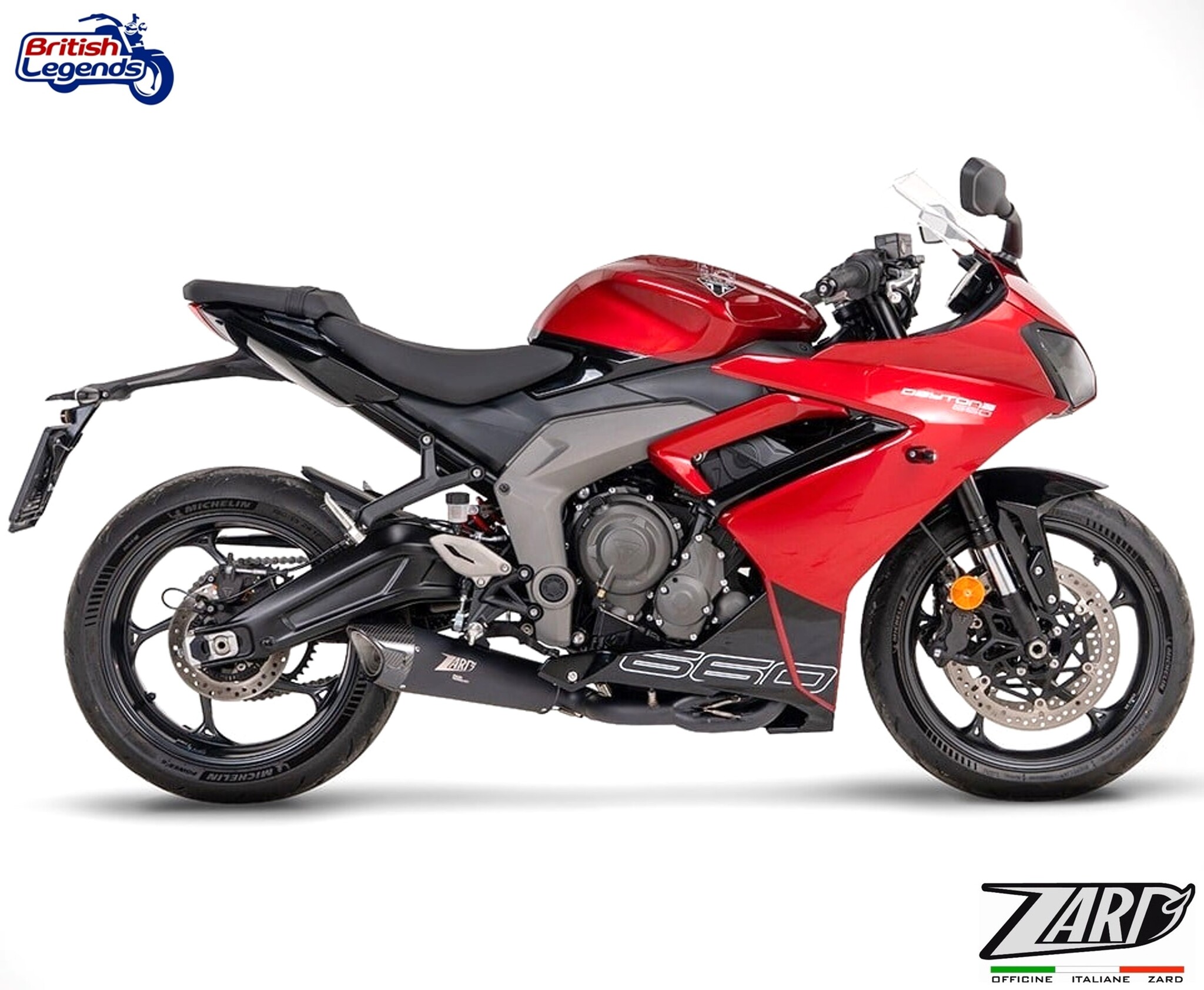 Zard 3-into-1 Exhaust for Triumph Daytona 660