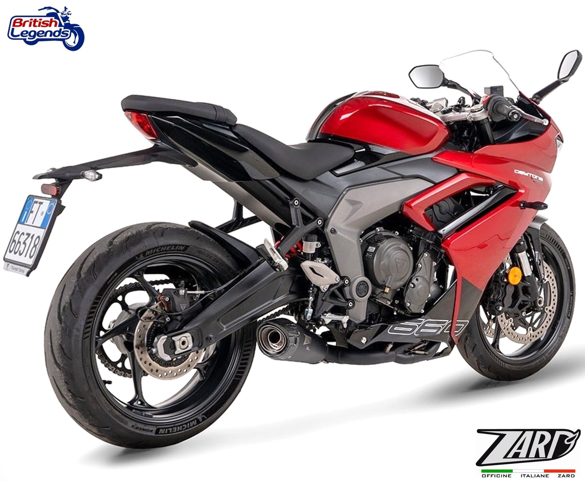 Zard 3-into-1 Exhaust for Triumph Daytona 660