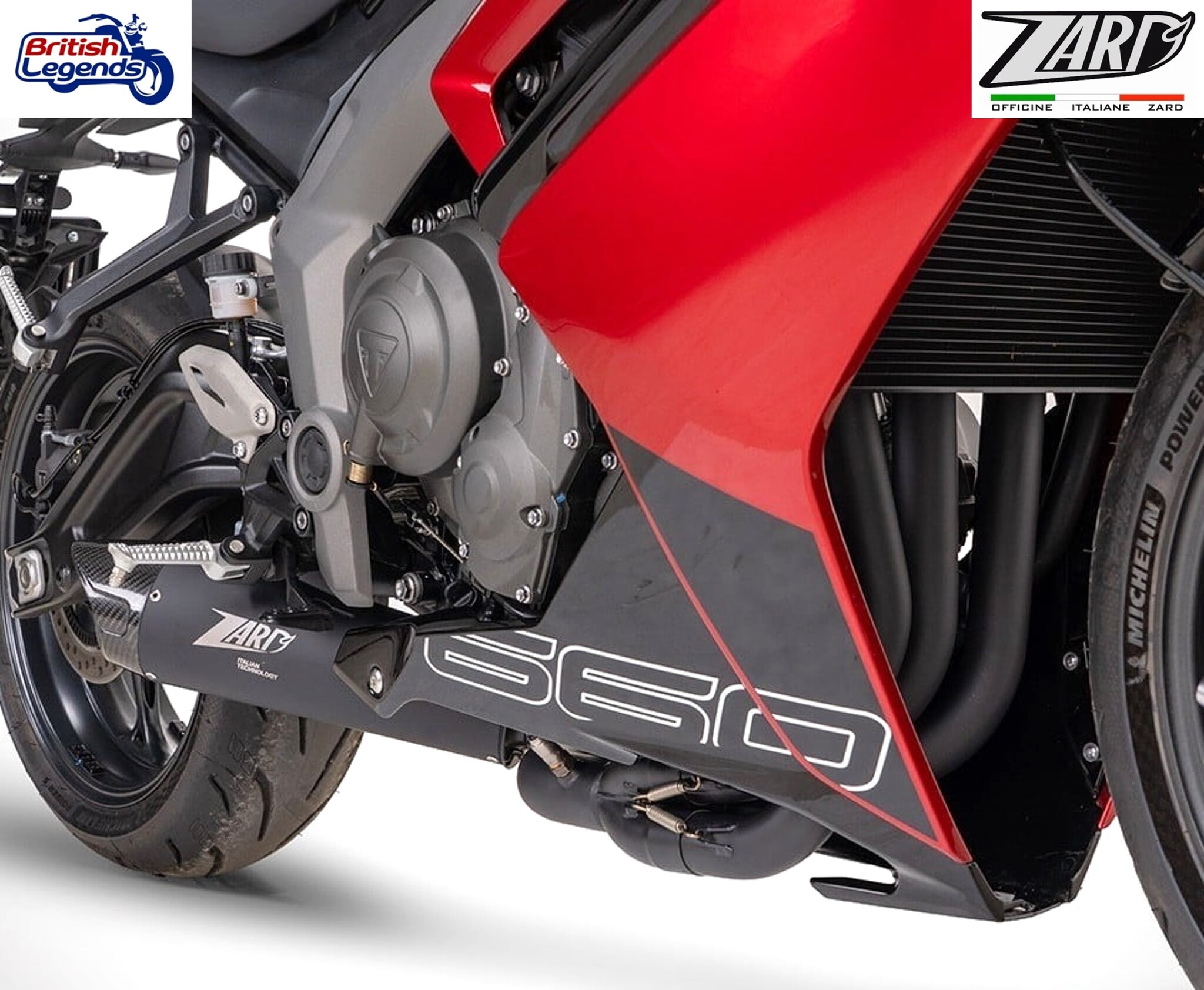 Zard 3-into-1 Exhaust for Triumph Daytona 660