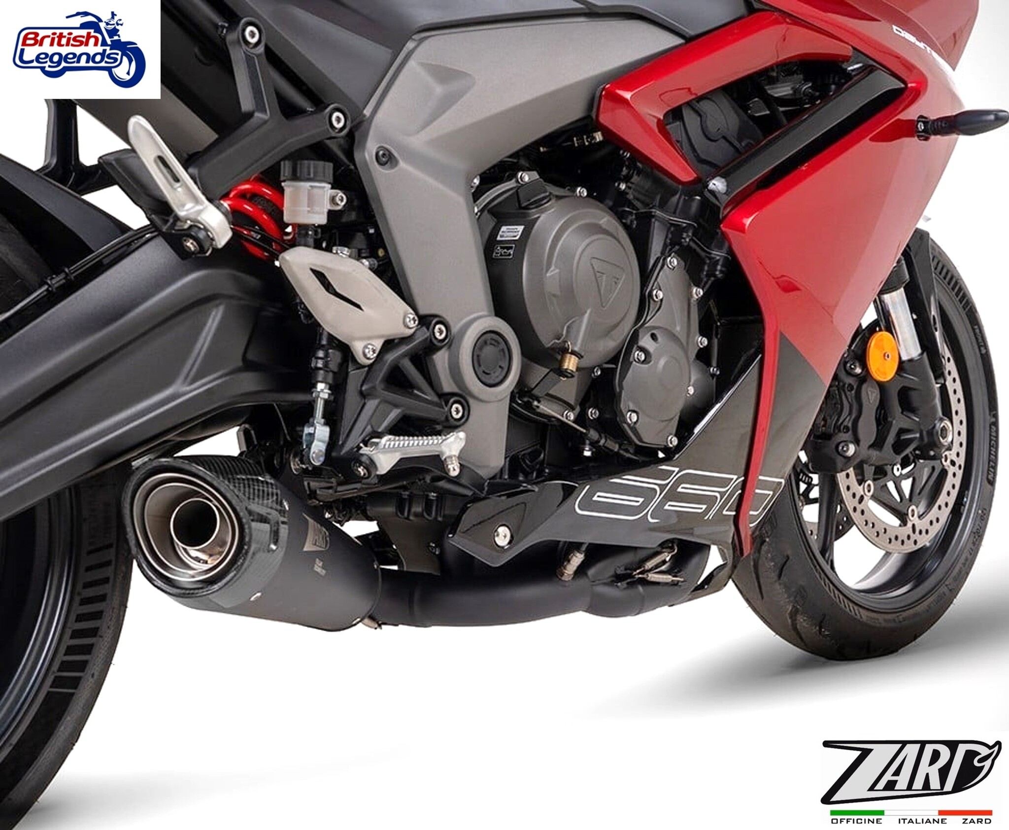 Zard 3-into-1 Exhaust for Triumph Daytona 660