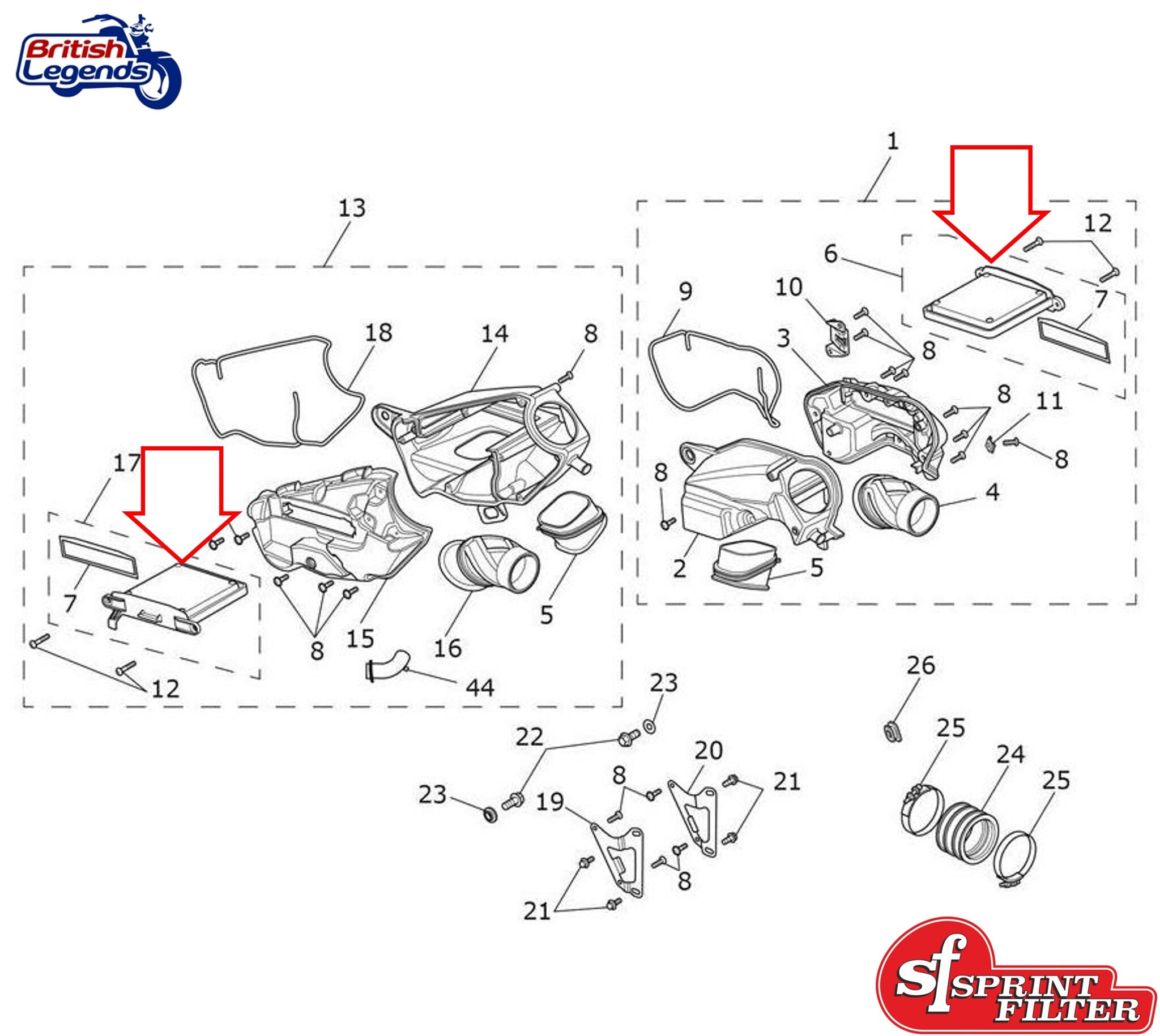 High-Flow Air Filters for Bobber & Speedmaster