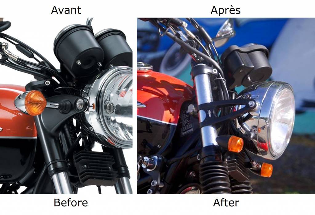 Pattes Support de Phare pour Triumph Twins